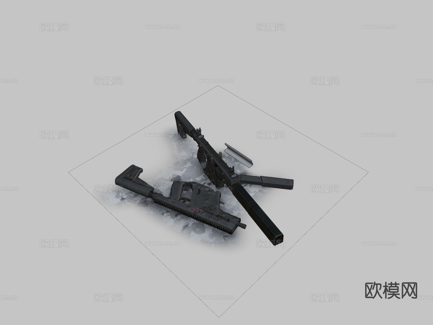 步枪 枪支 枪械su模型下载（渲染图1）