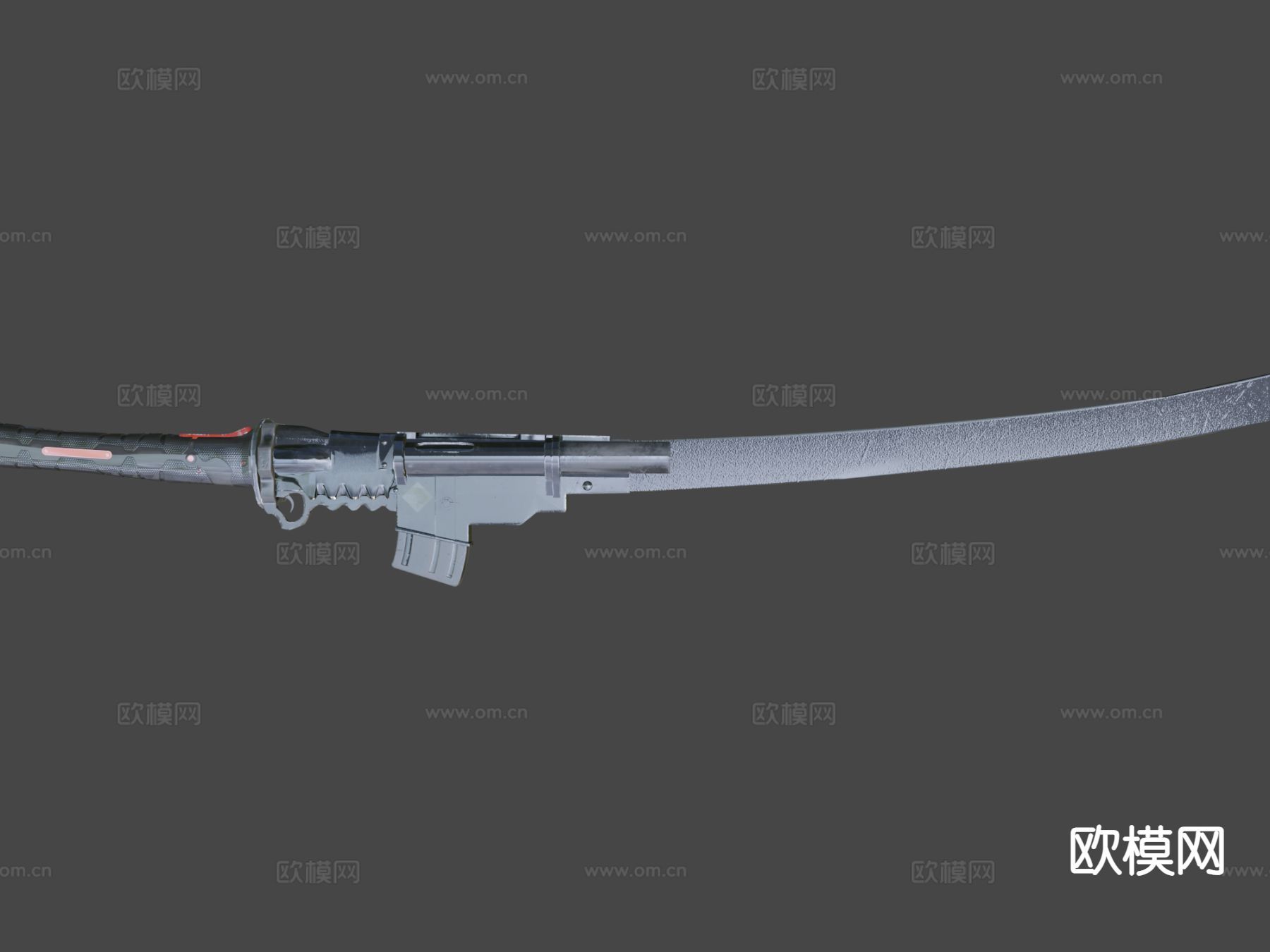 雨刃 弯刀 游戏道具su模型下载（渲染图5）