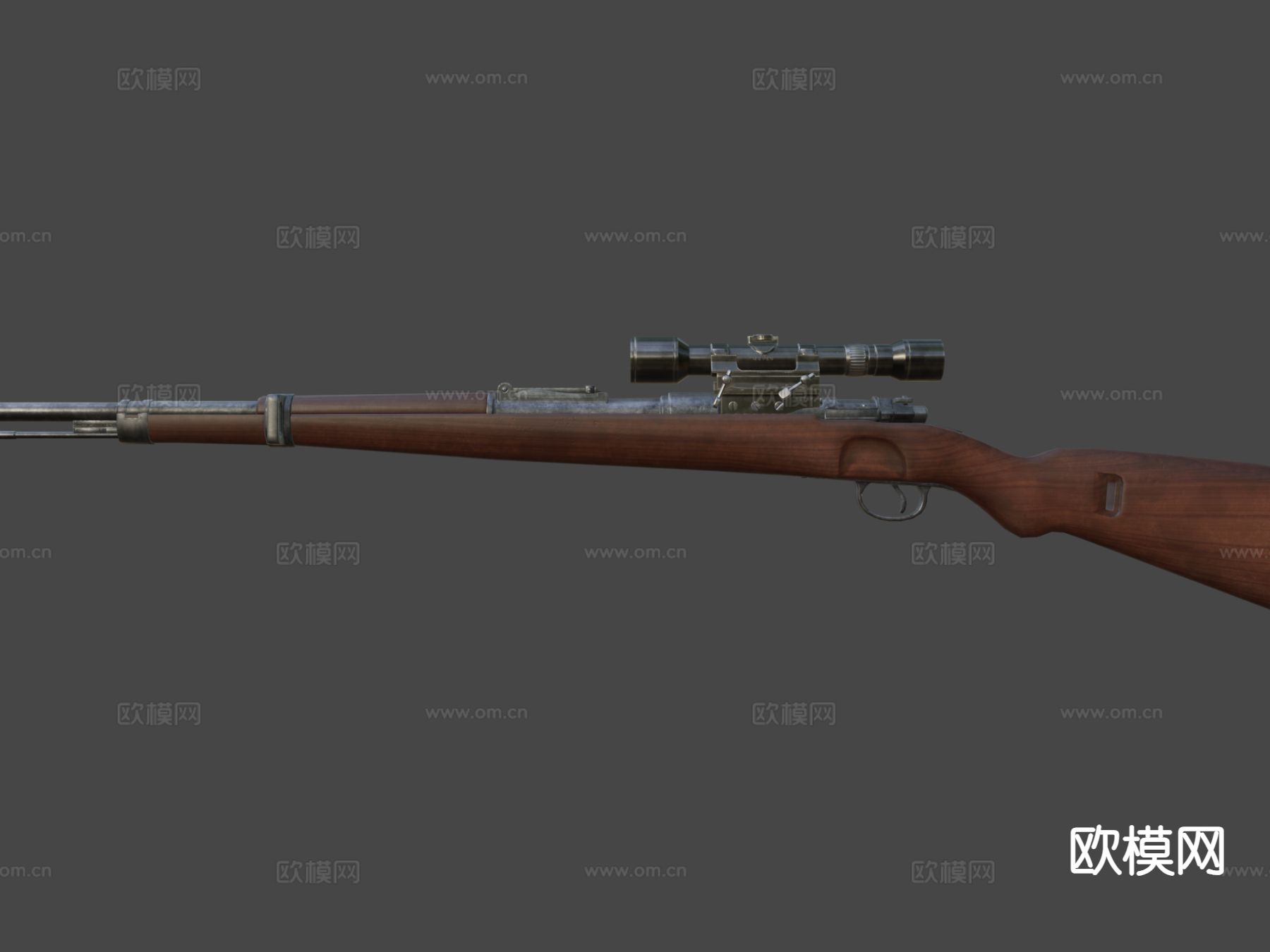 狙击步枪 枪支 枪械su模型下载（渲染图5）