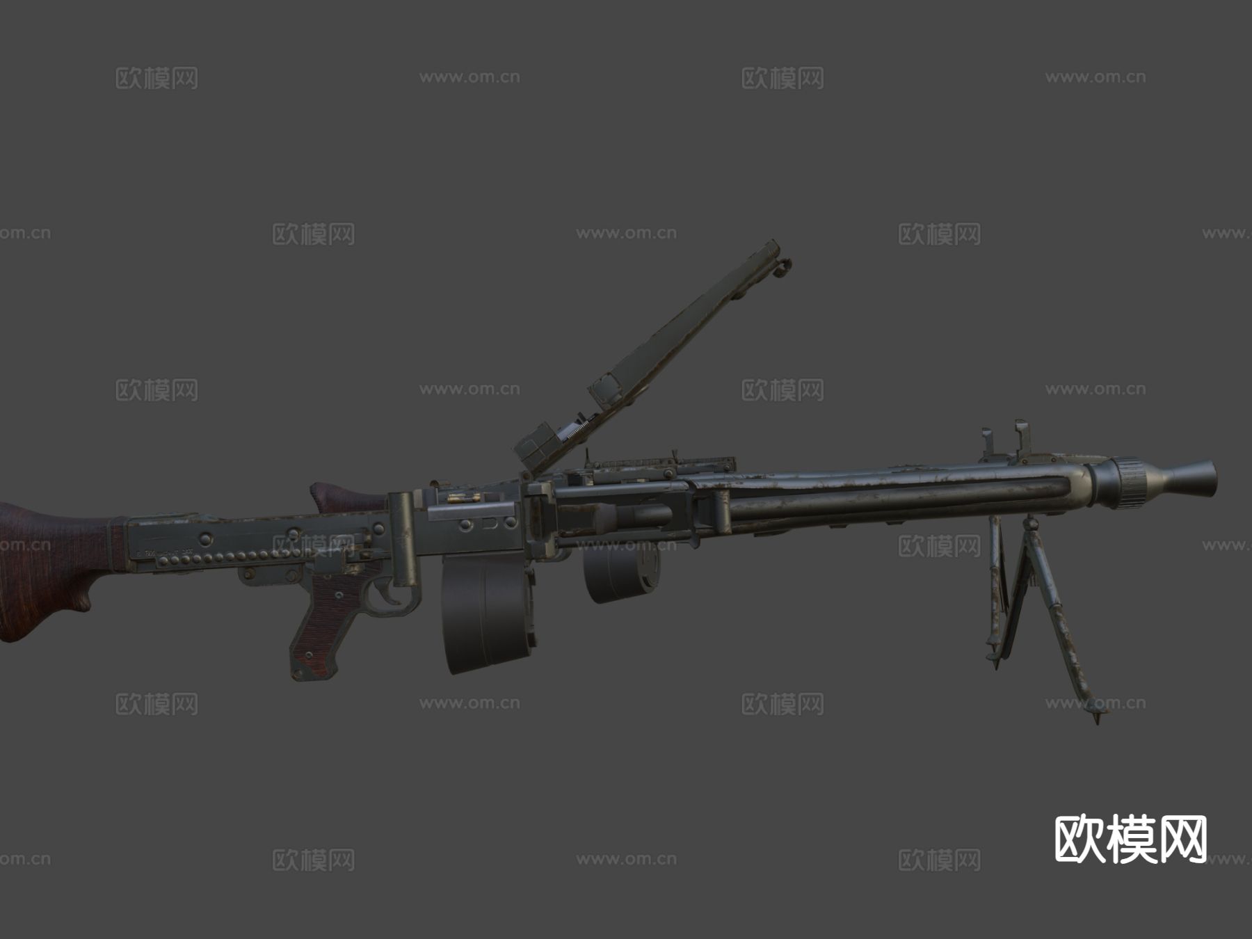德国中型机枪su模型下载（渲染图4）