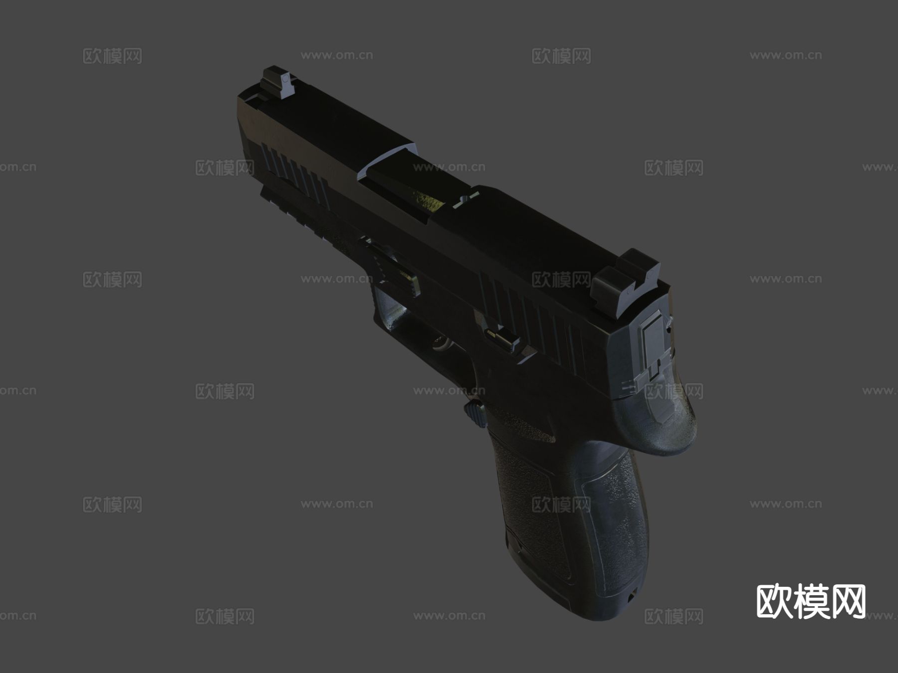 手枪 枪支 枪械su模型下载（渲染图4）