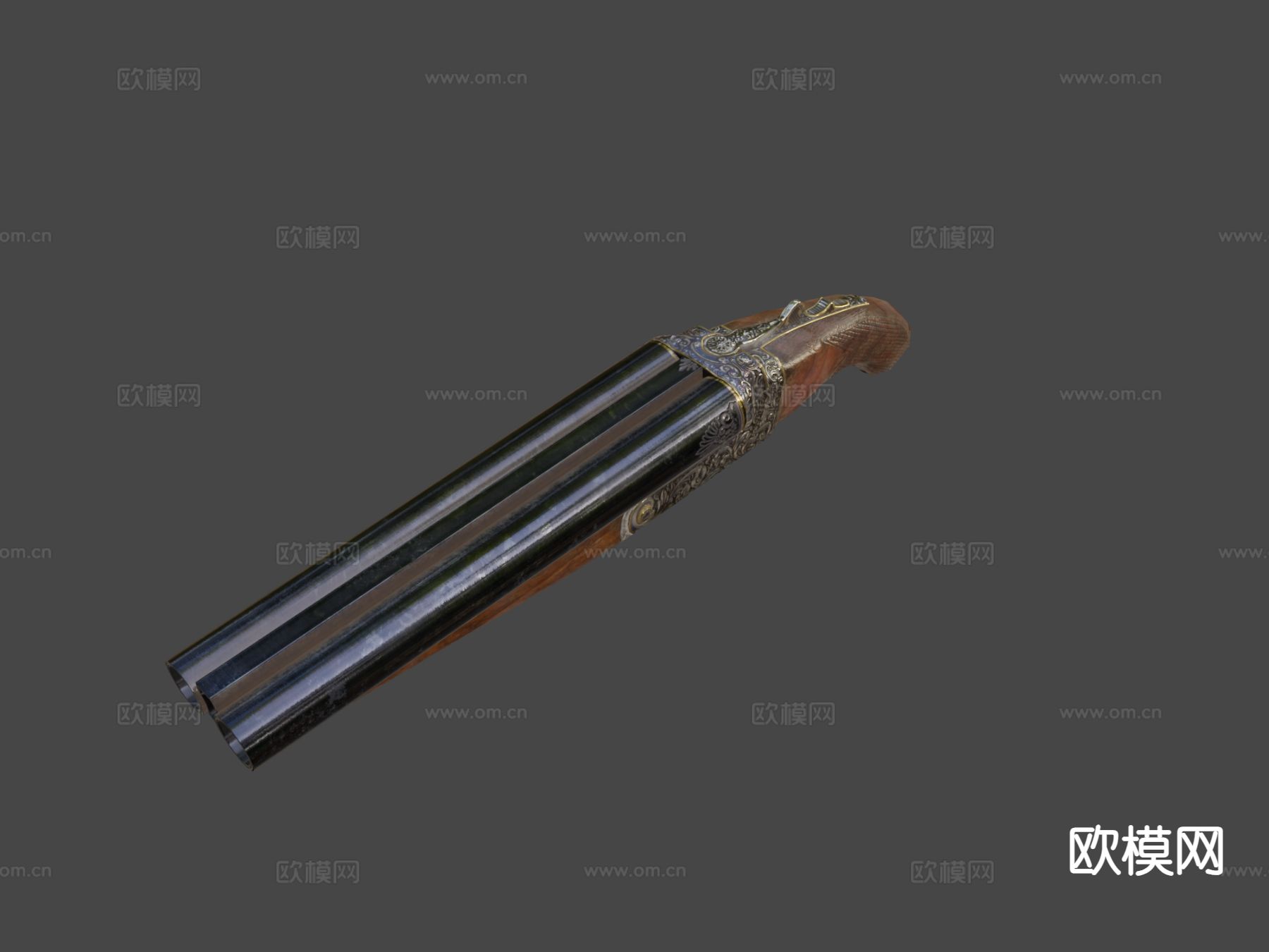 短管猎枪 枪支 枪械su模型下载（渲染图6）