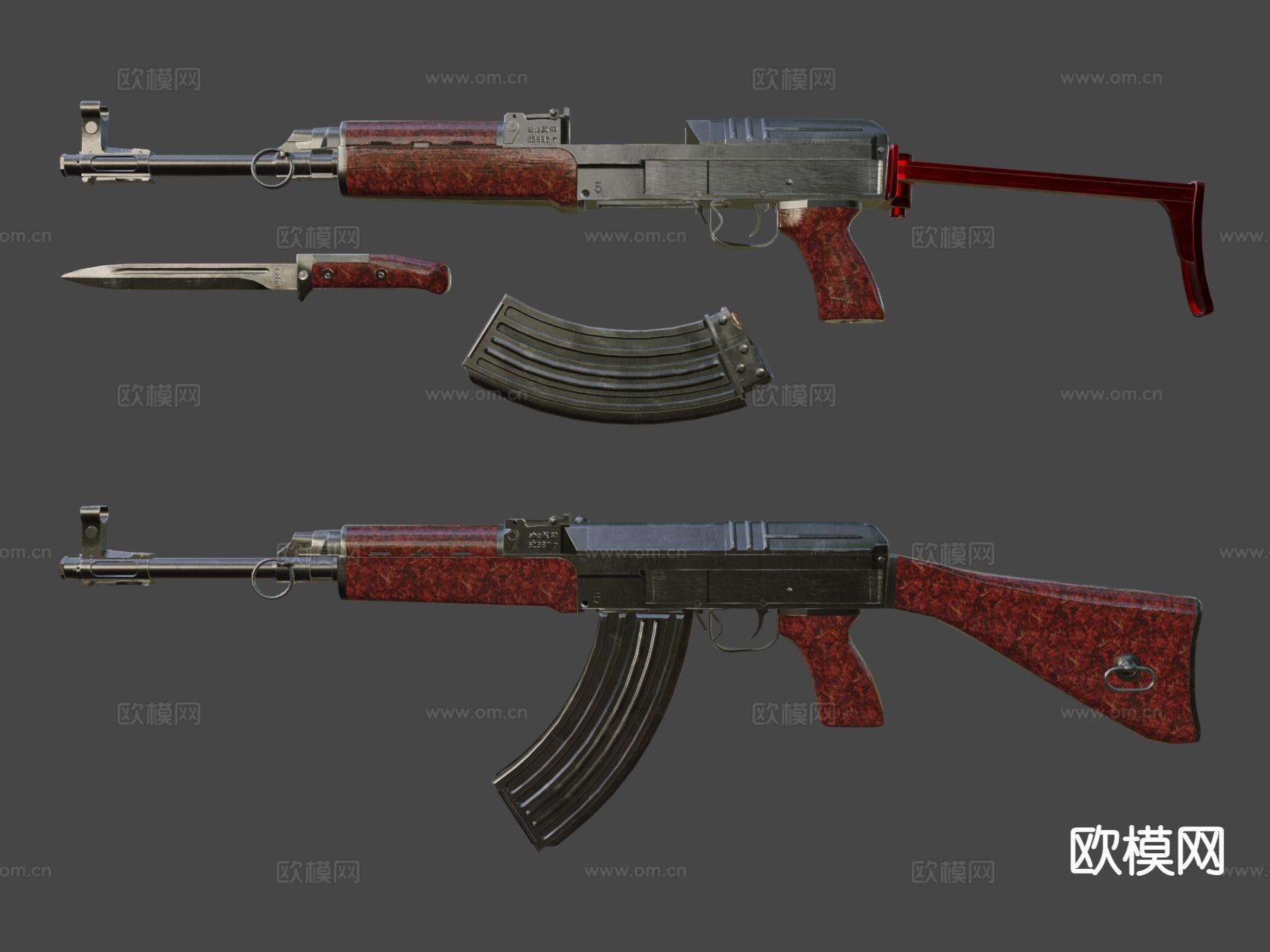 VZ.58P-VZ.58V 步枪 枪支 枪械su模型下载（渲染图5）