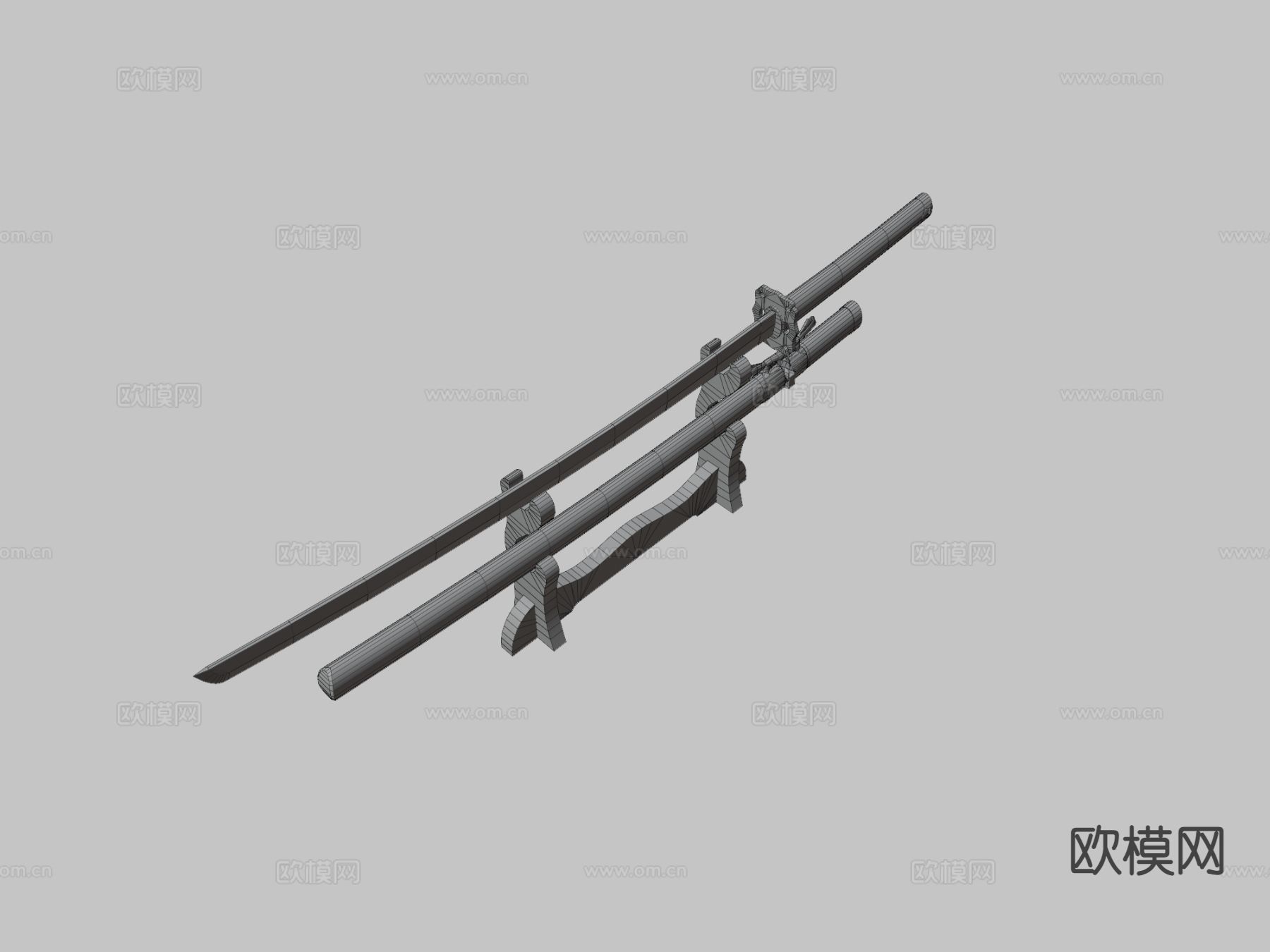 武士刀su模型下载（渲染图3）