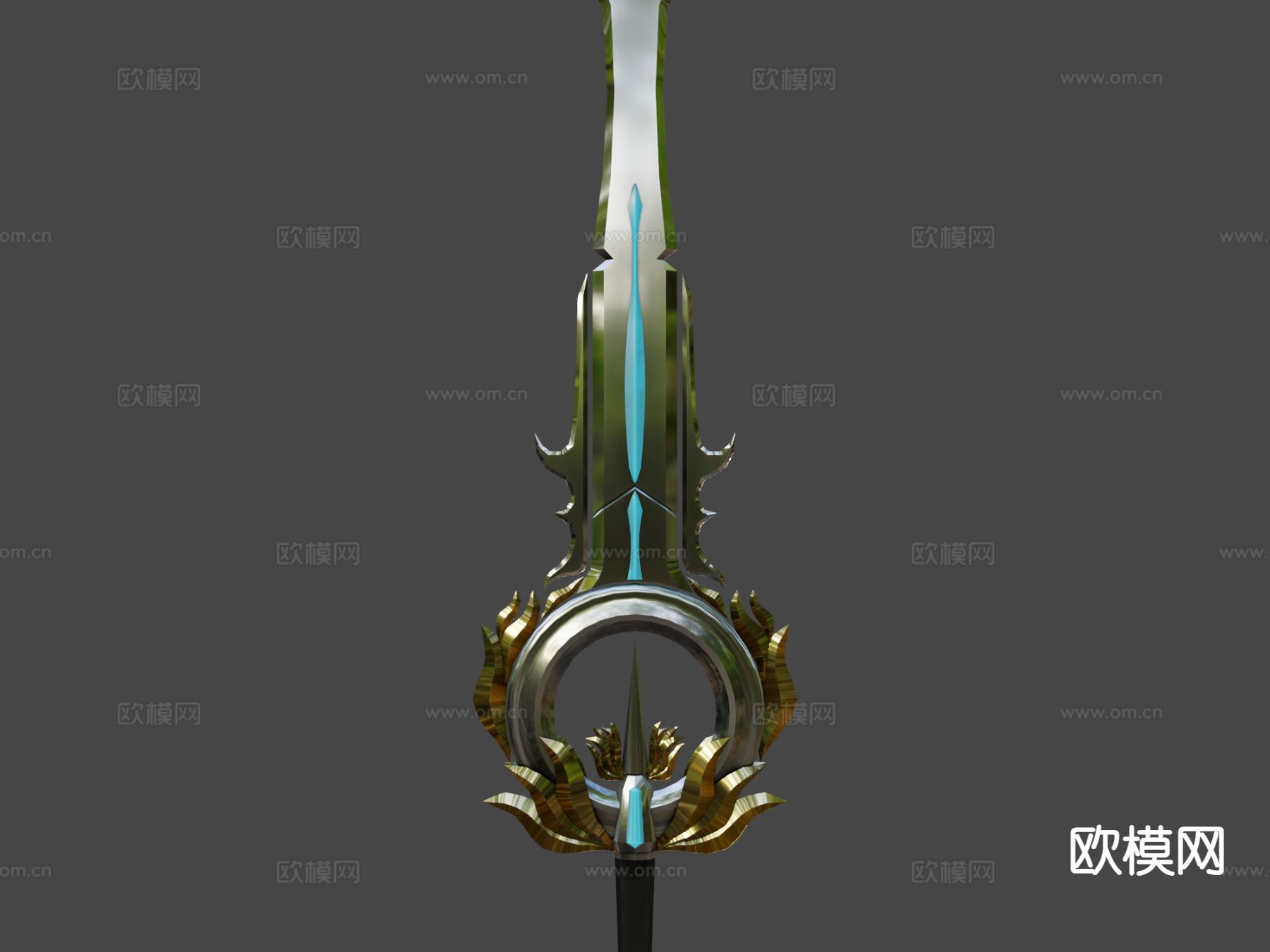 科幻光剑 游戏道具su模型下载（渲染图7）