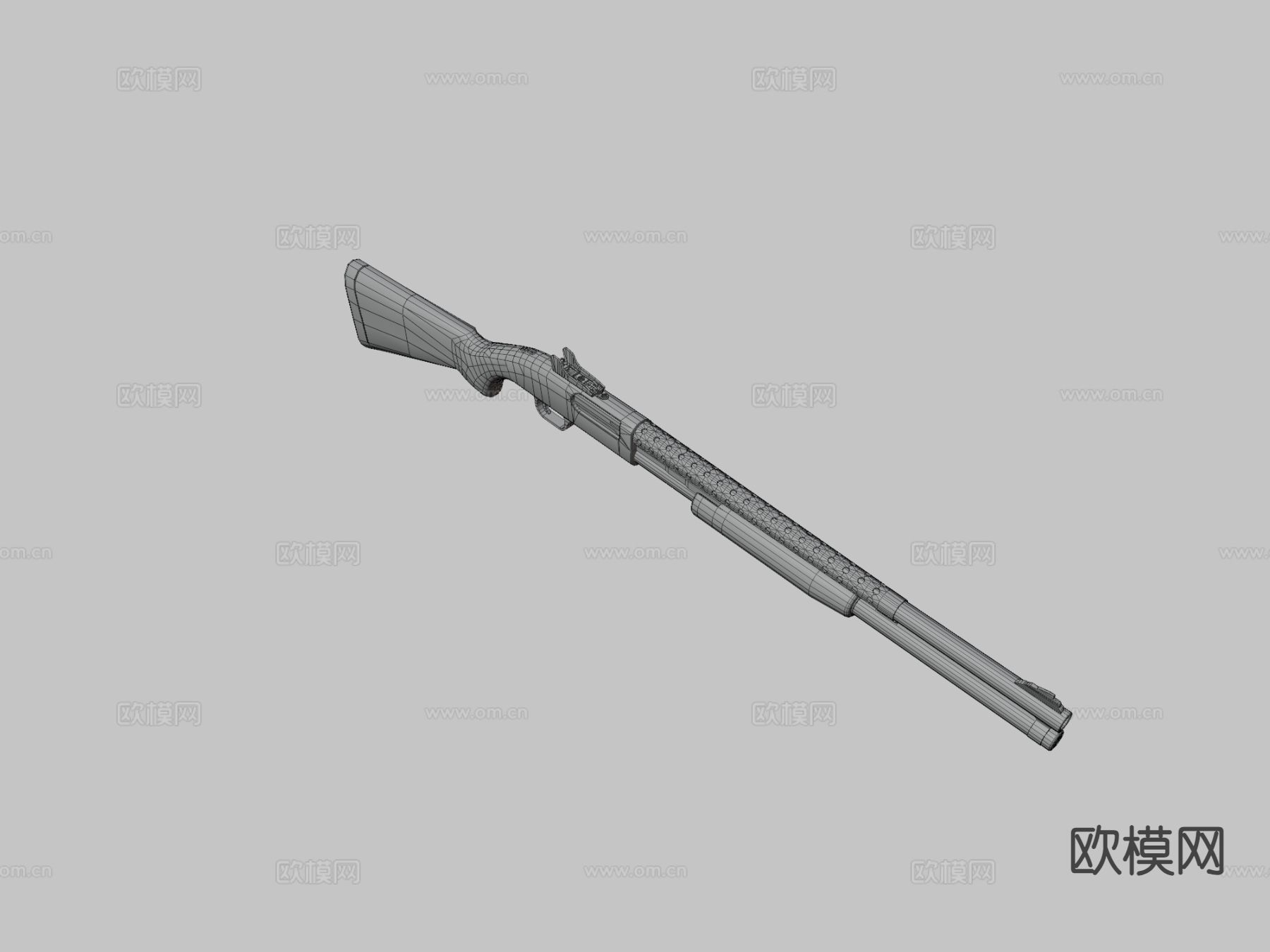 霰弹枪 枪支 枪械su模型下载（渲染图3）