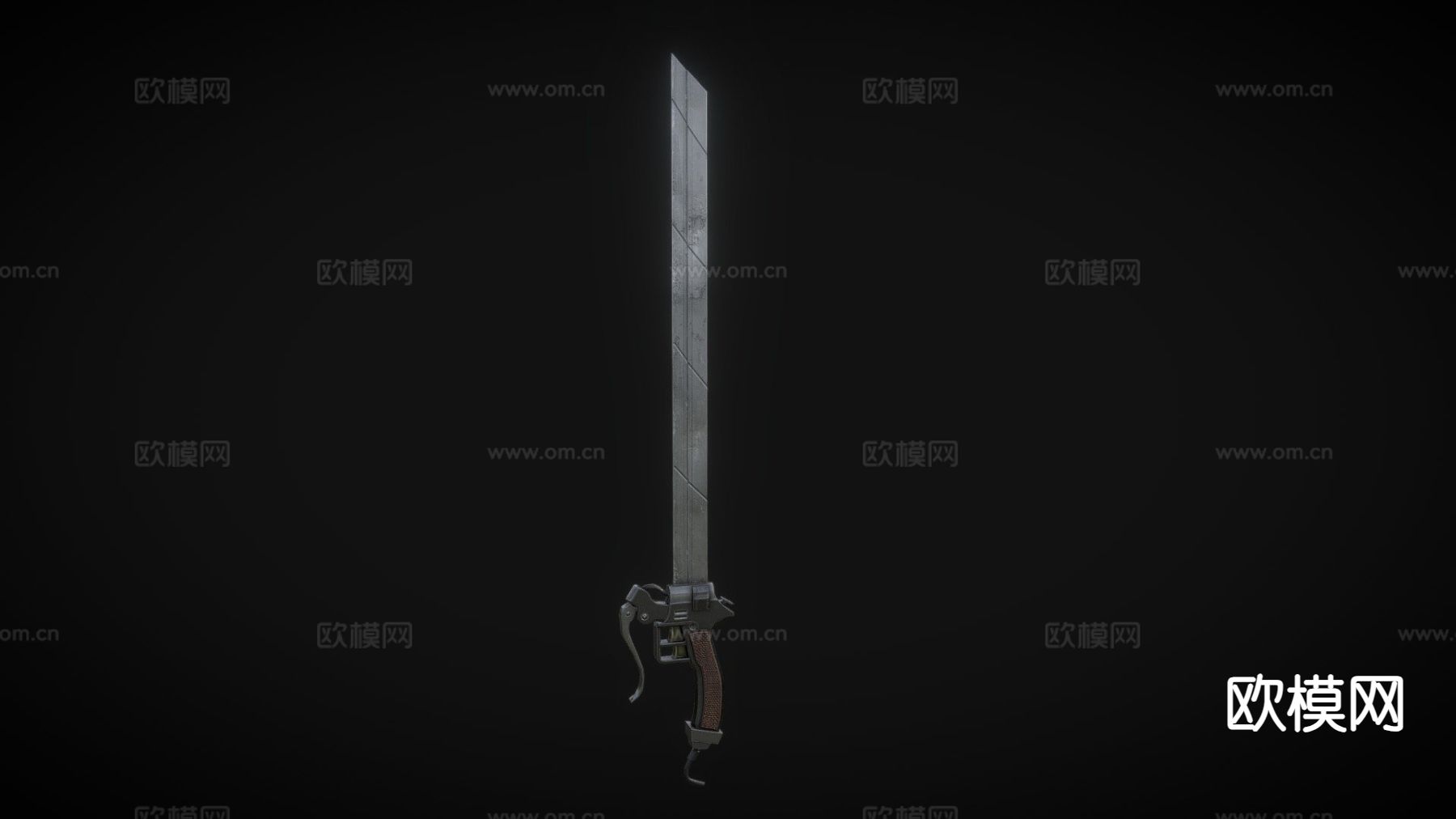 巨人剑 游戏道具su模型下载（渲染图2）