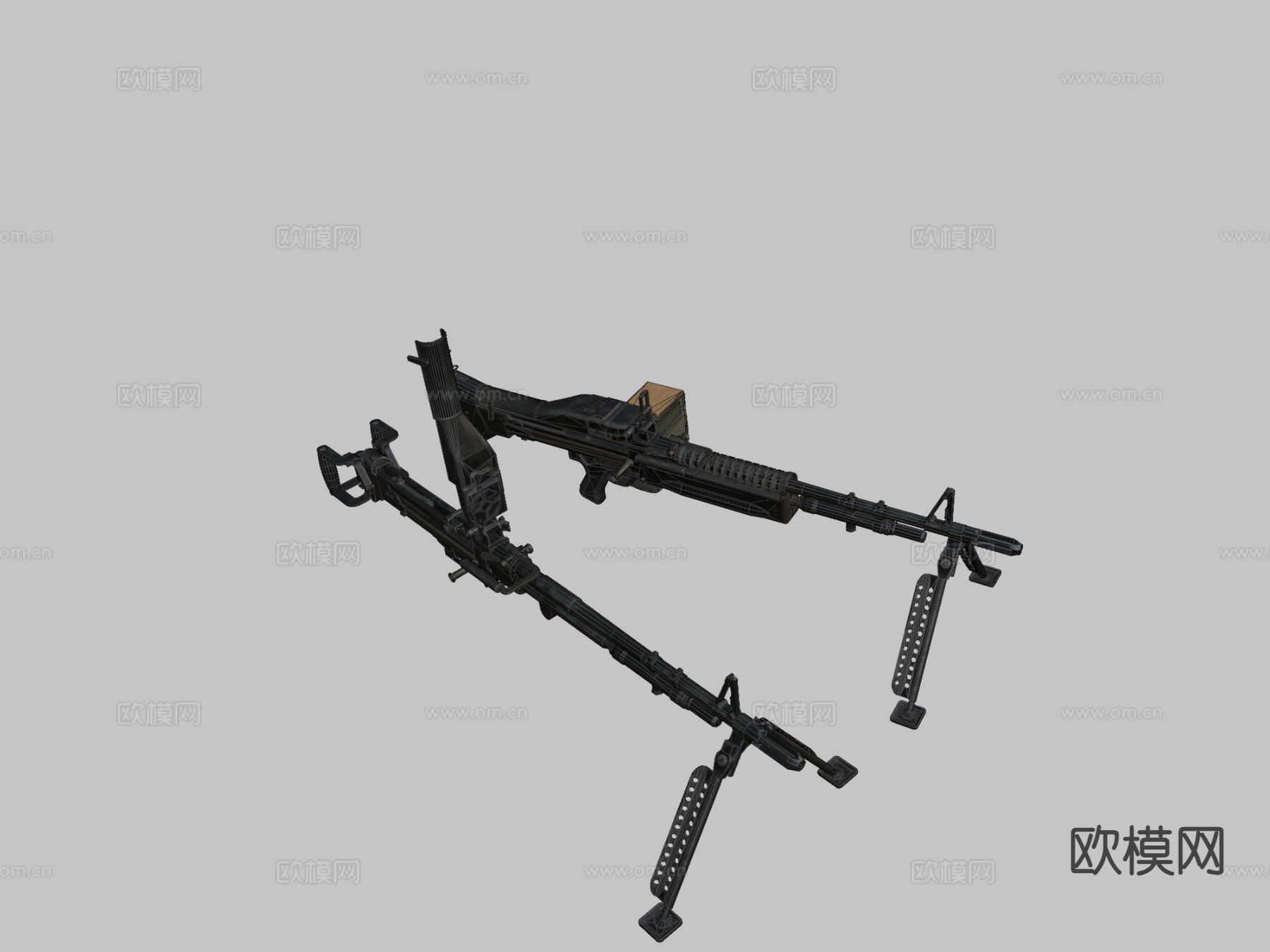 轻机枪 枪支 枪械su模型下载（渲染图1）
