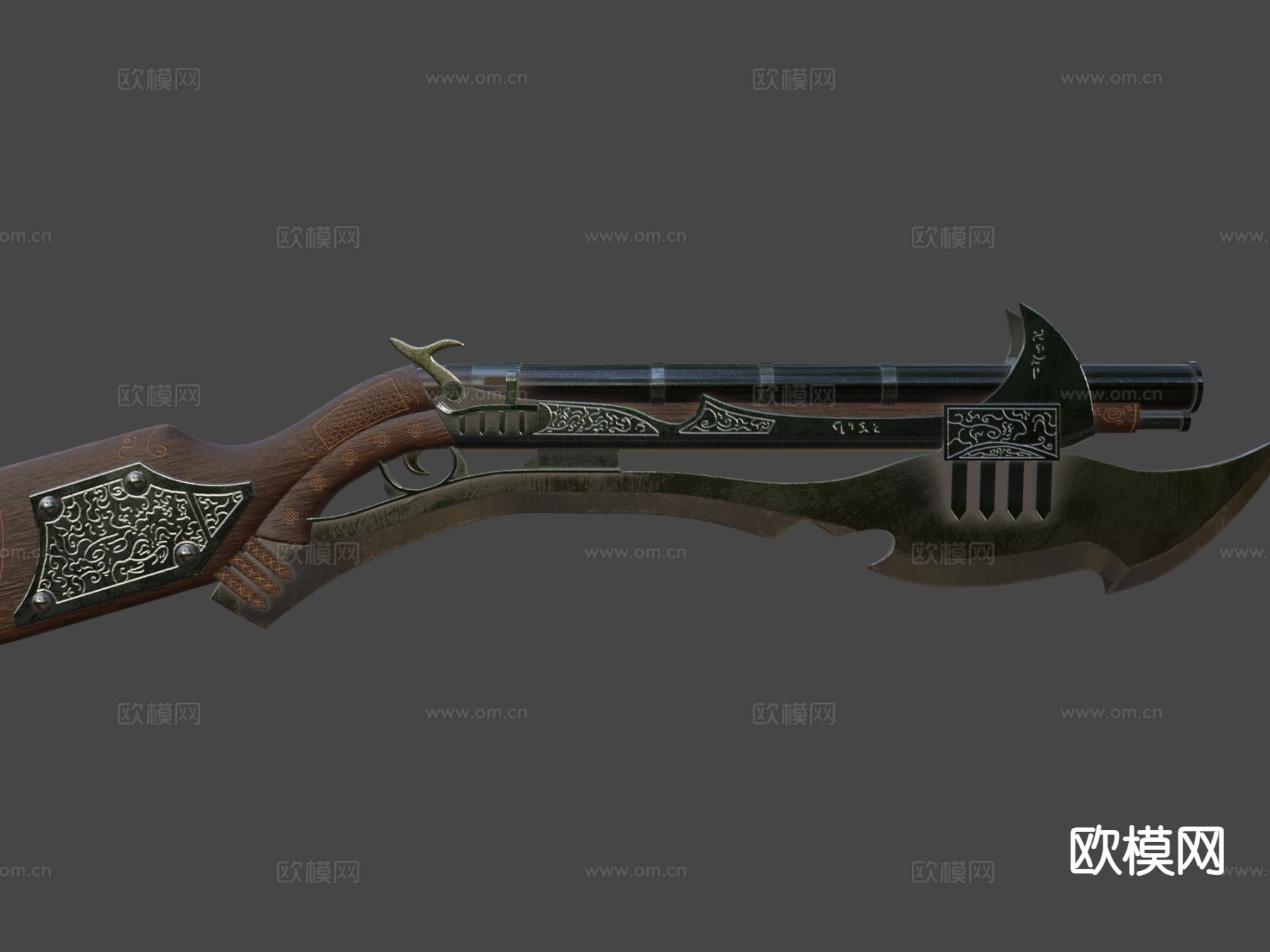 刀枪 枪械 武器su模型下载（渲染图6）