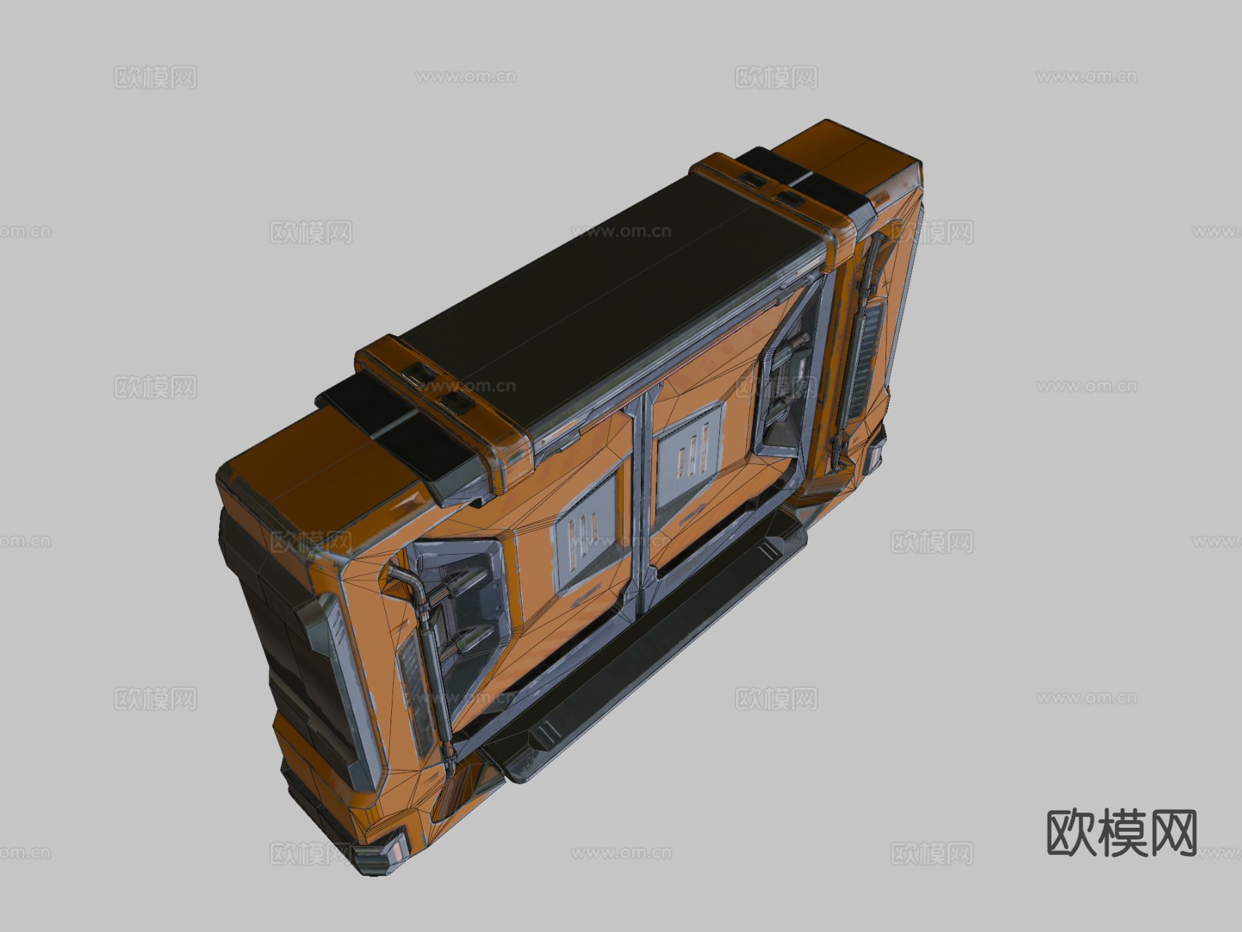 科幻工业门 游戏刀具su模型下载（渲染图1）