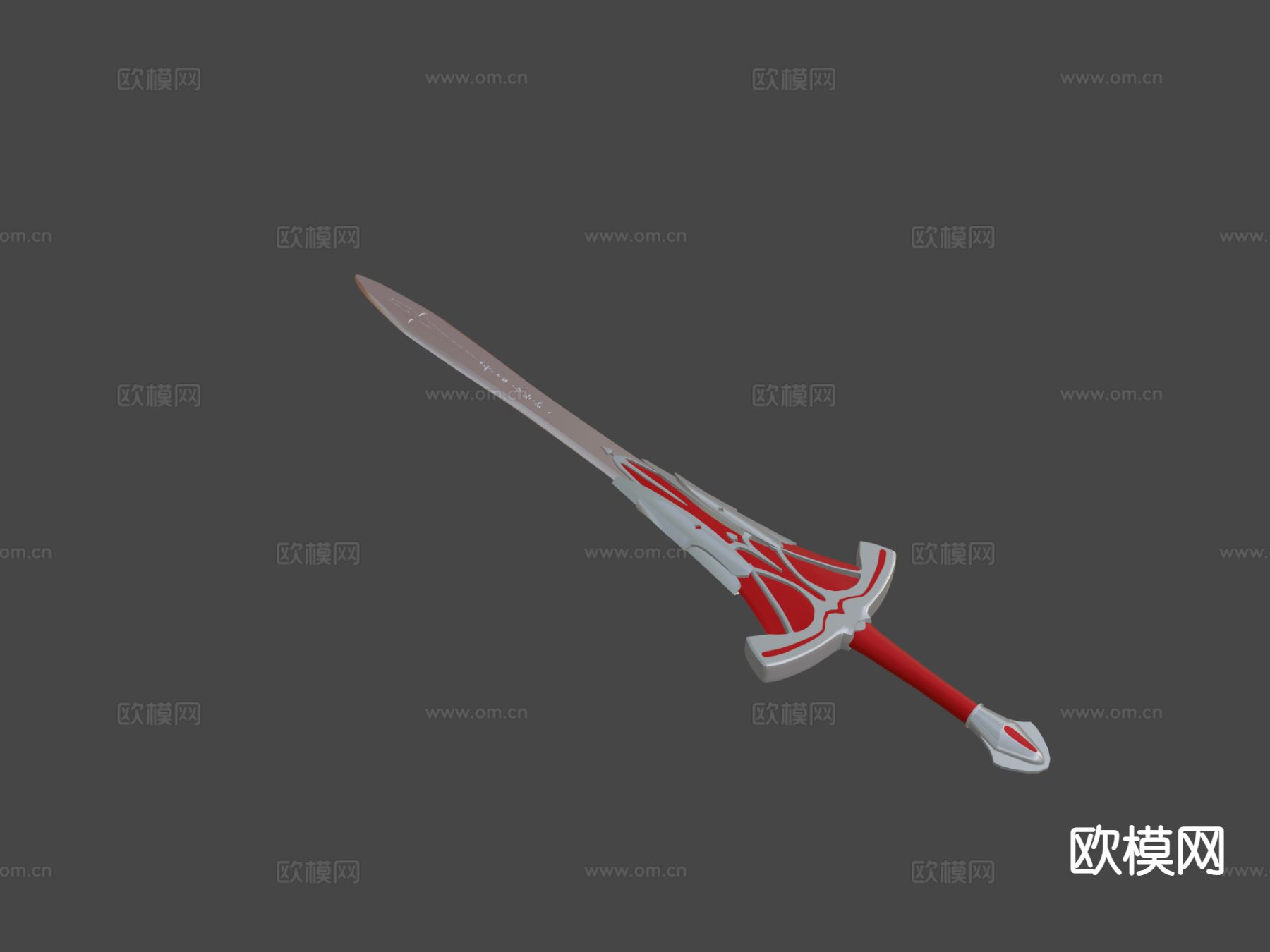 Clarent 科幻光剑 游戏道具su模型下载（渲染图4）