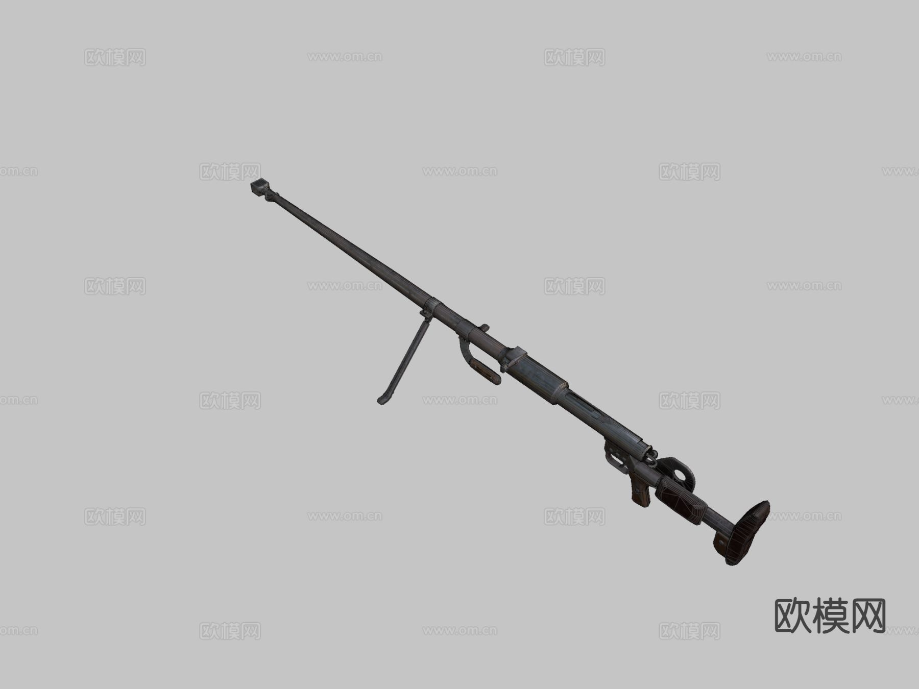 反坦克步枪su模型下载（渲染图1）