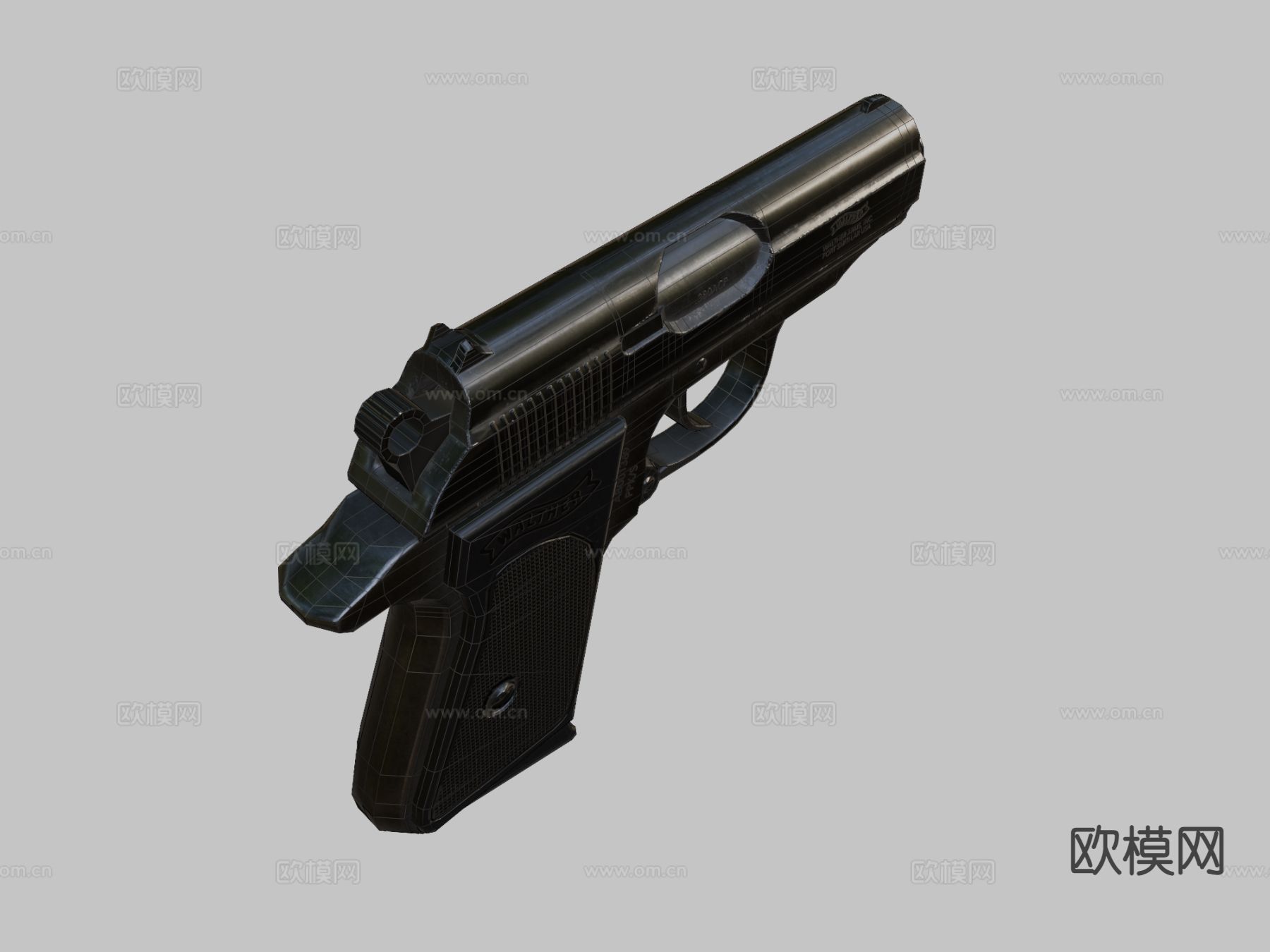 手枪 枪支 枪械su模型下载（渲染图1）