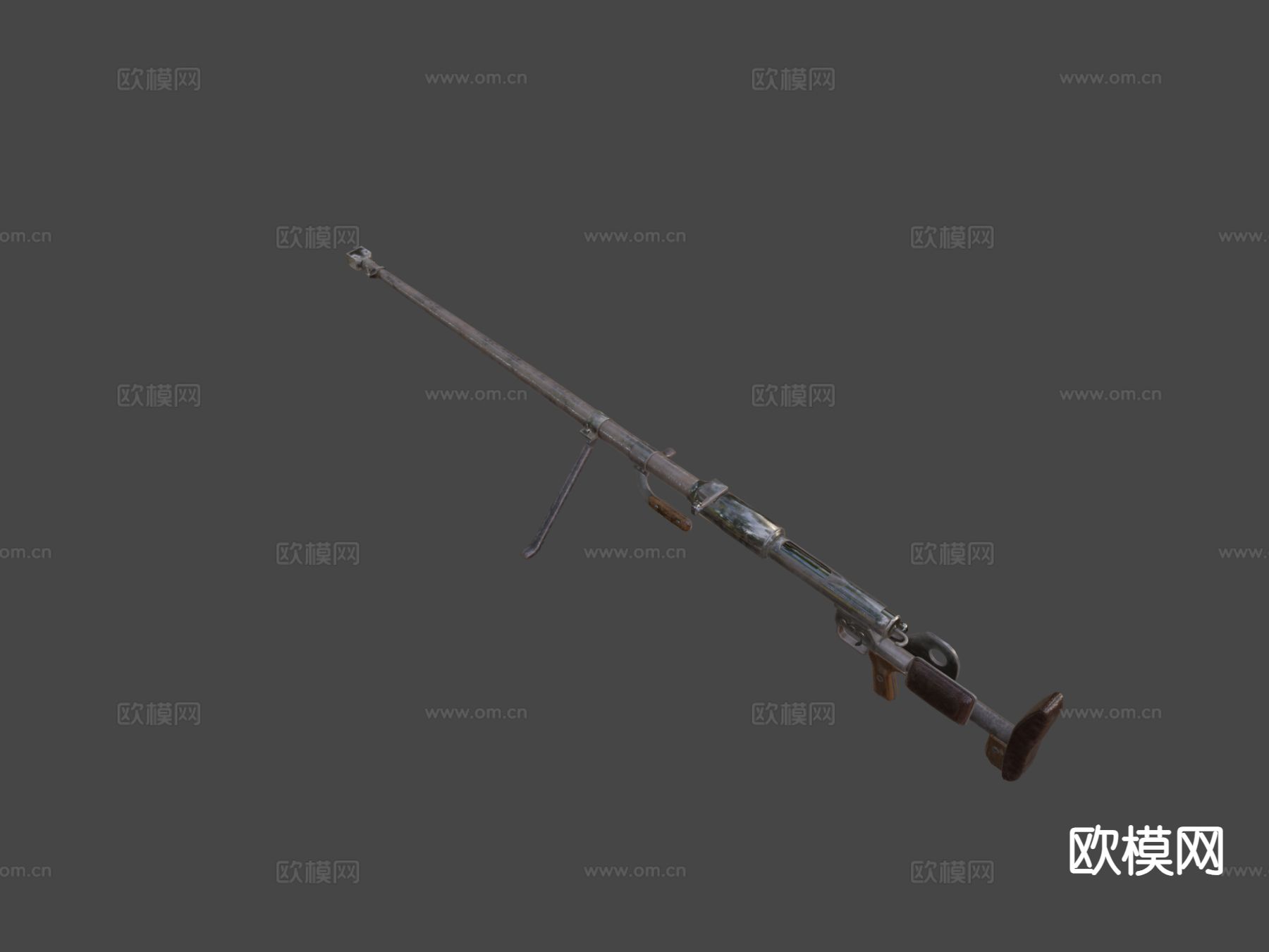 反坦克步枪su模型下载（渲染图4）