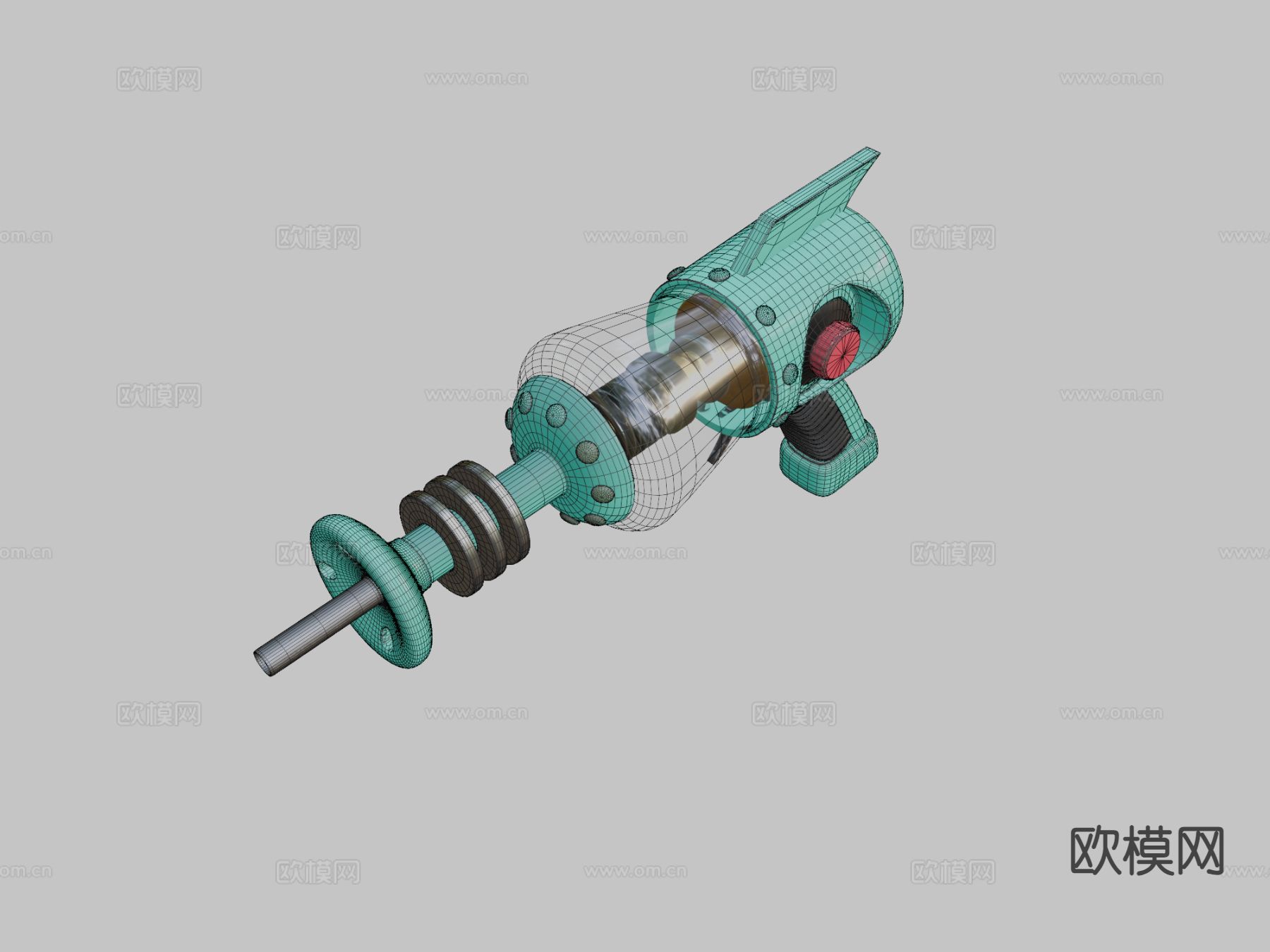复古未来激光枪su模型下载（渲染图1）