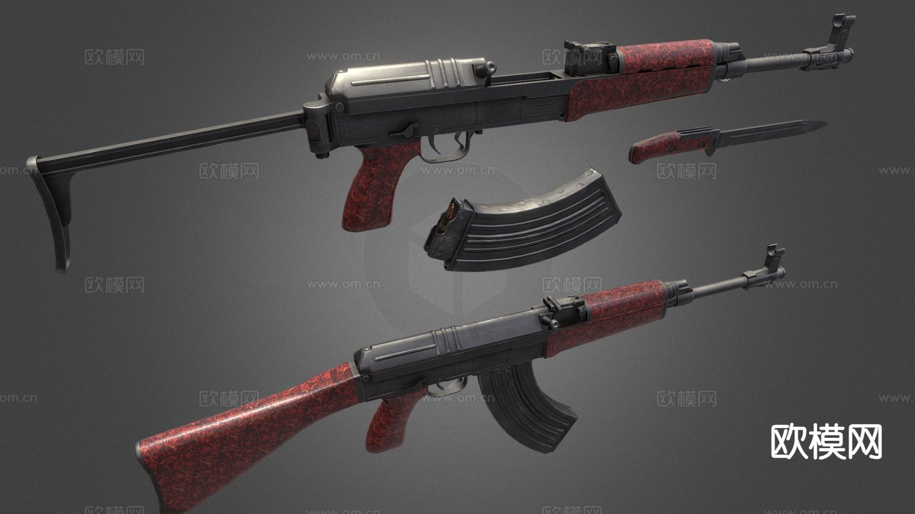 VZ.58P-VZ.58V 步枪 枪支 枪械su模型下载（渲染图2）