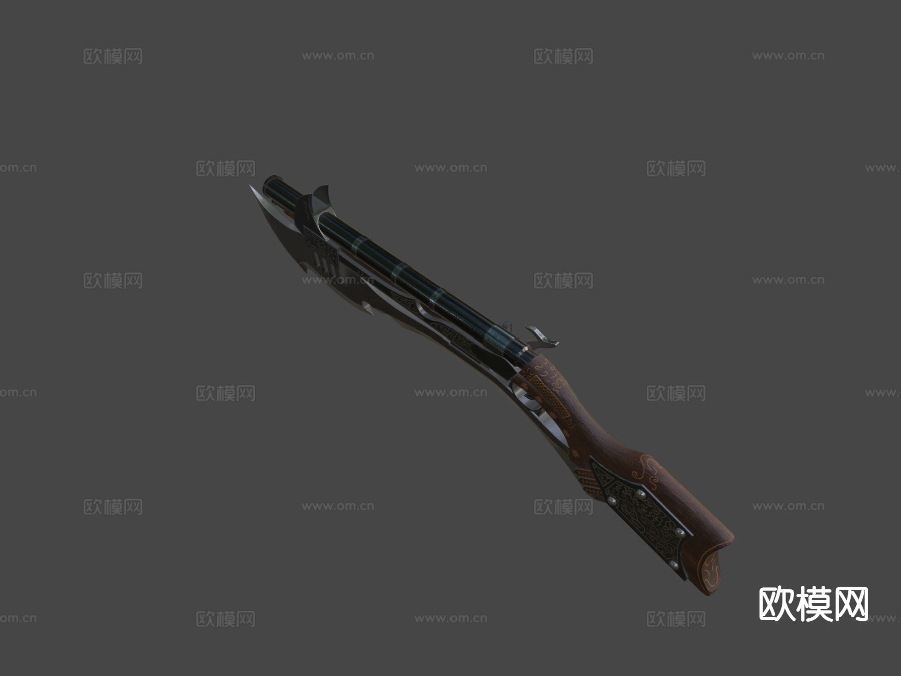 刀枪 枪械 武器su模型下载（渲染图5）