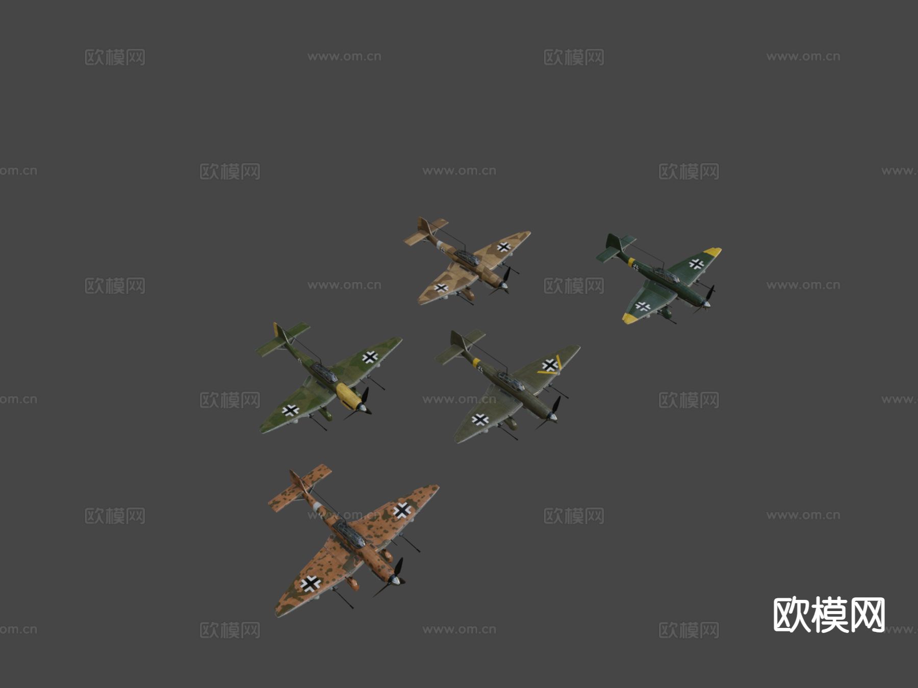 俯冲轰炸机su模型下载（渲染图7）