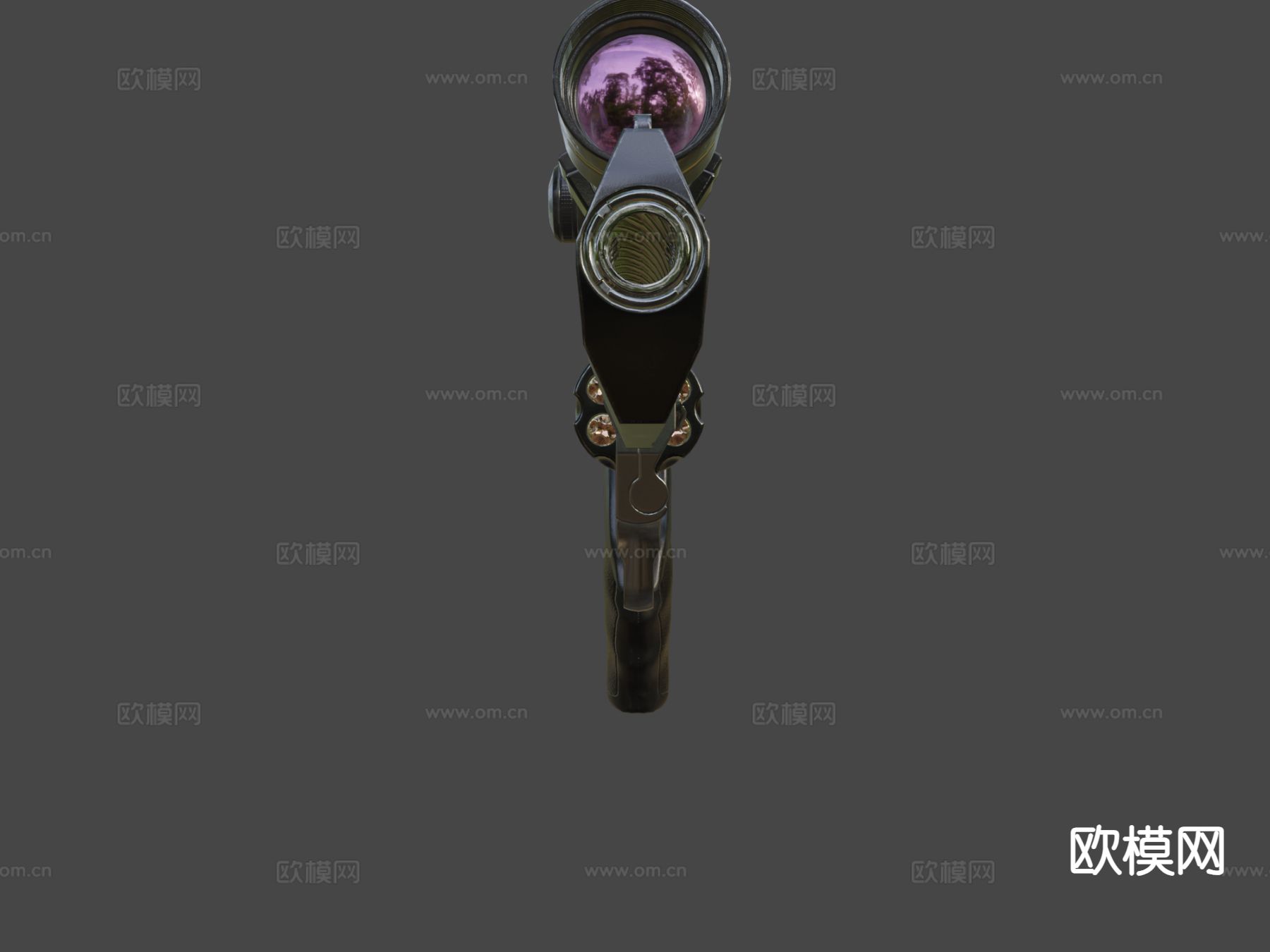 左轮手枪 枪支 枪械su模型下载（渲染图5）