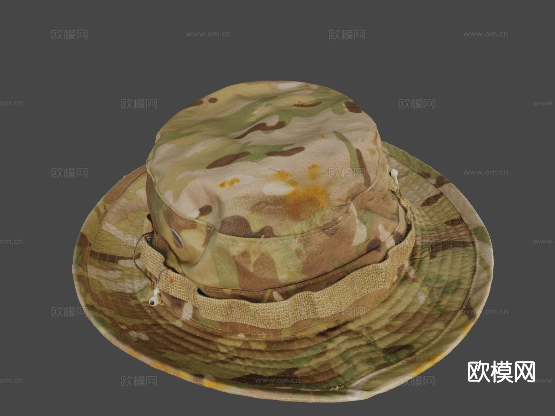 帽子 迷彩帽 渔夫帽su模型下载（渲染图4）