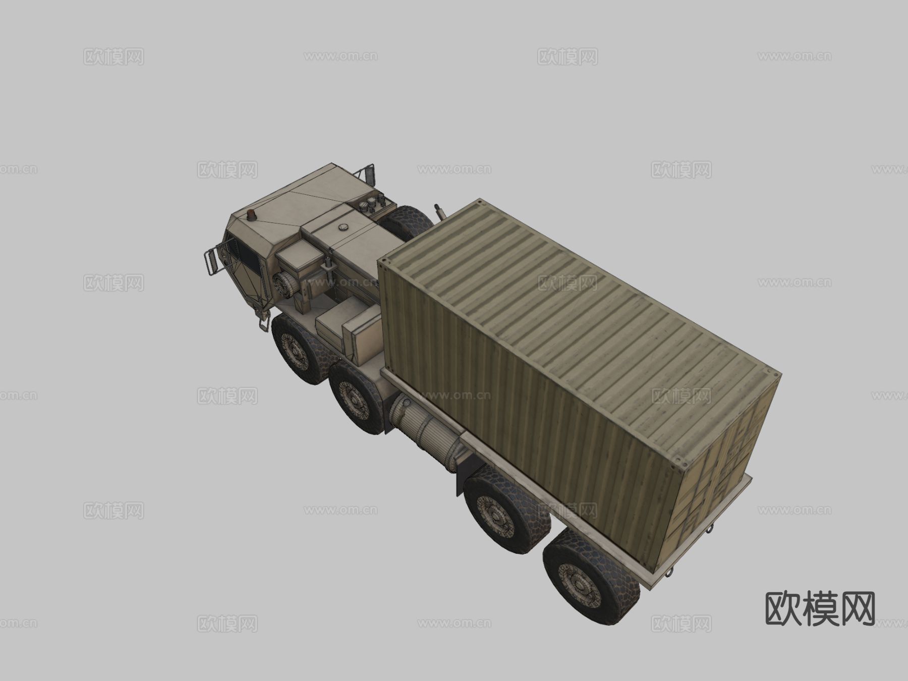 重型机动战术卡车su模型下载（渲染图1）