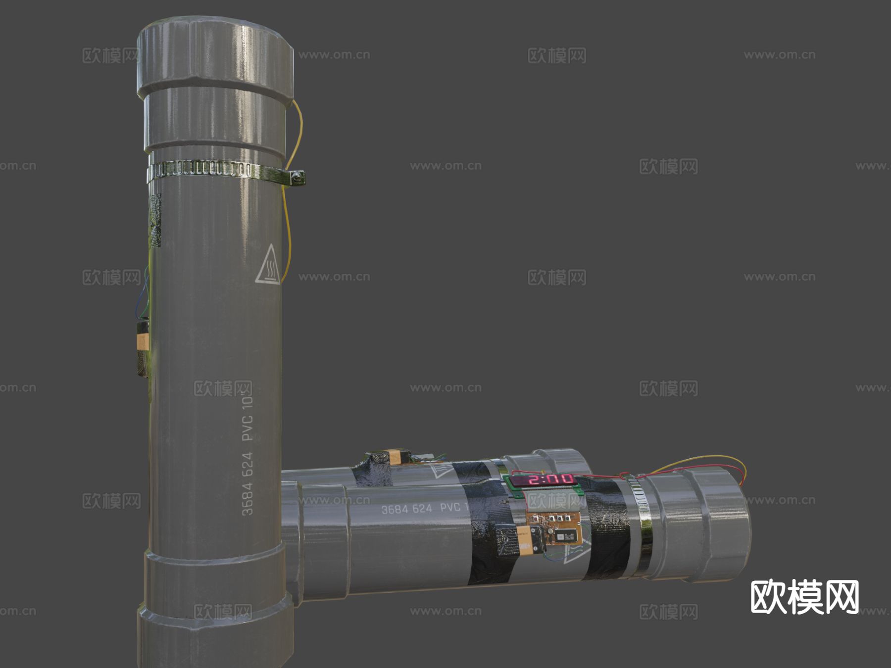 管炸弹su模型下载（渲染图5）