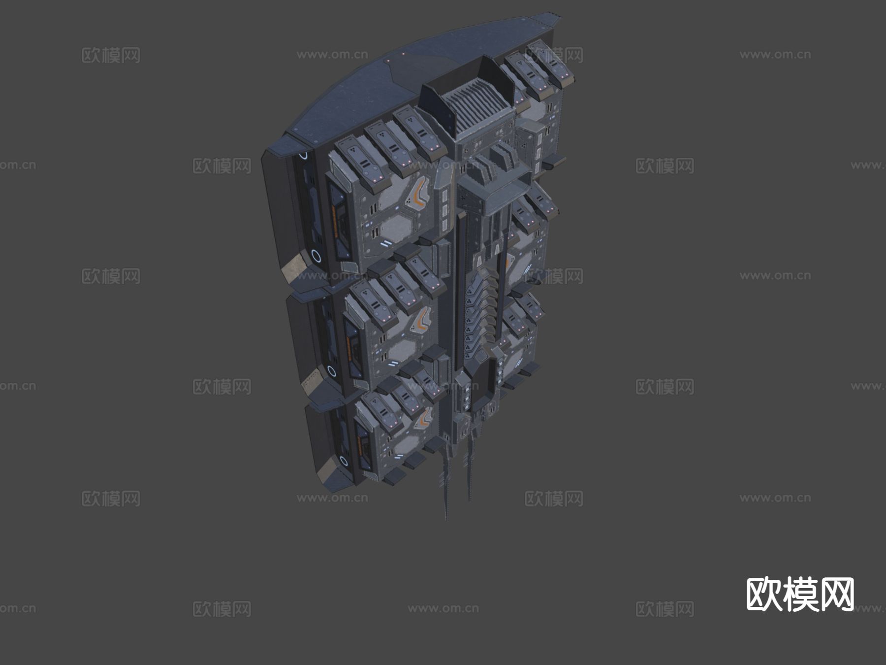 科幻研究站su模型下载（渲染图4）