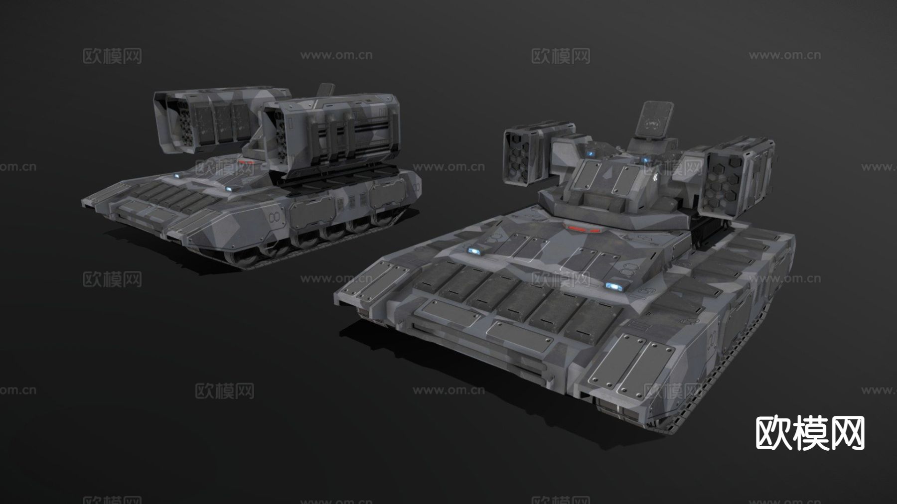 科幻运载器 坦克su模型下载（渲染图2）