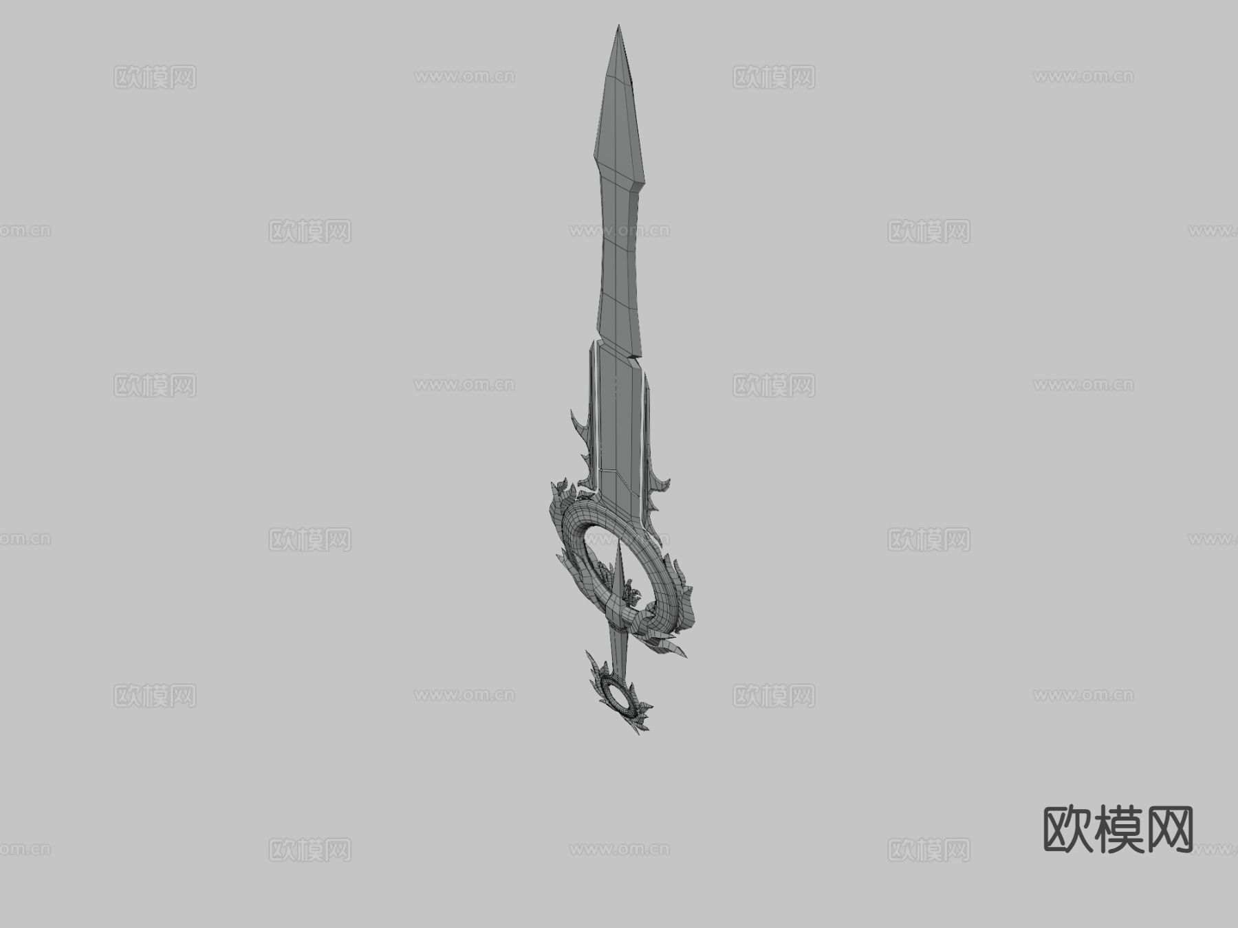 科幻光剑 游戏道具su模型下载（渲染图3）