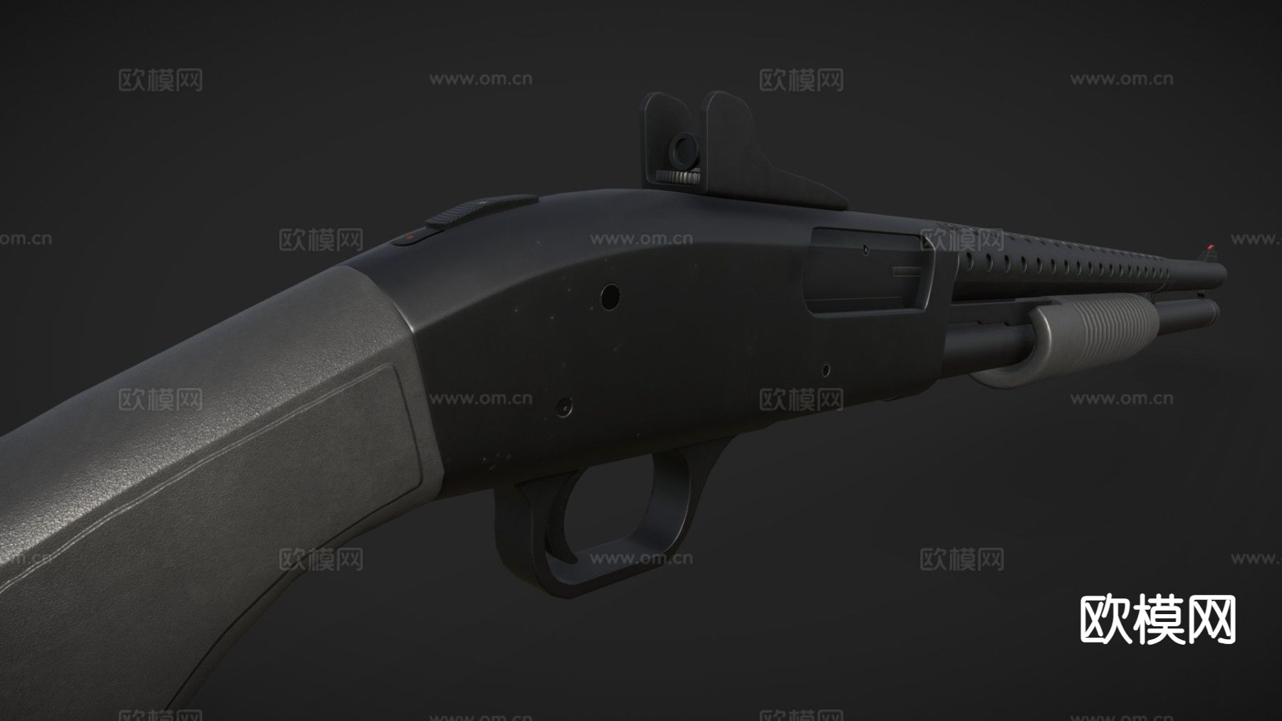 霰弹枪 枪支 枪械su模型下载（渲染图2）