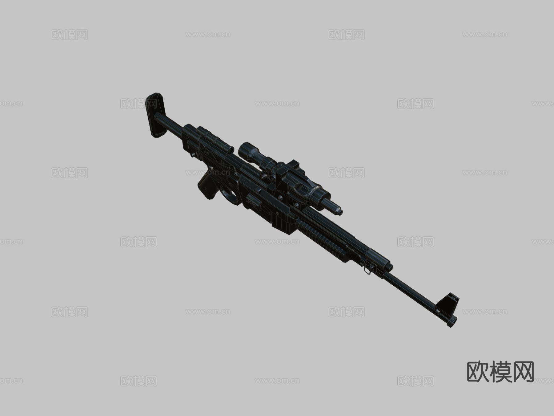 A280长程爆能步枪su模型下载（渲染图1）