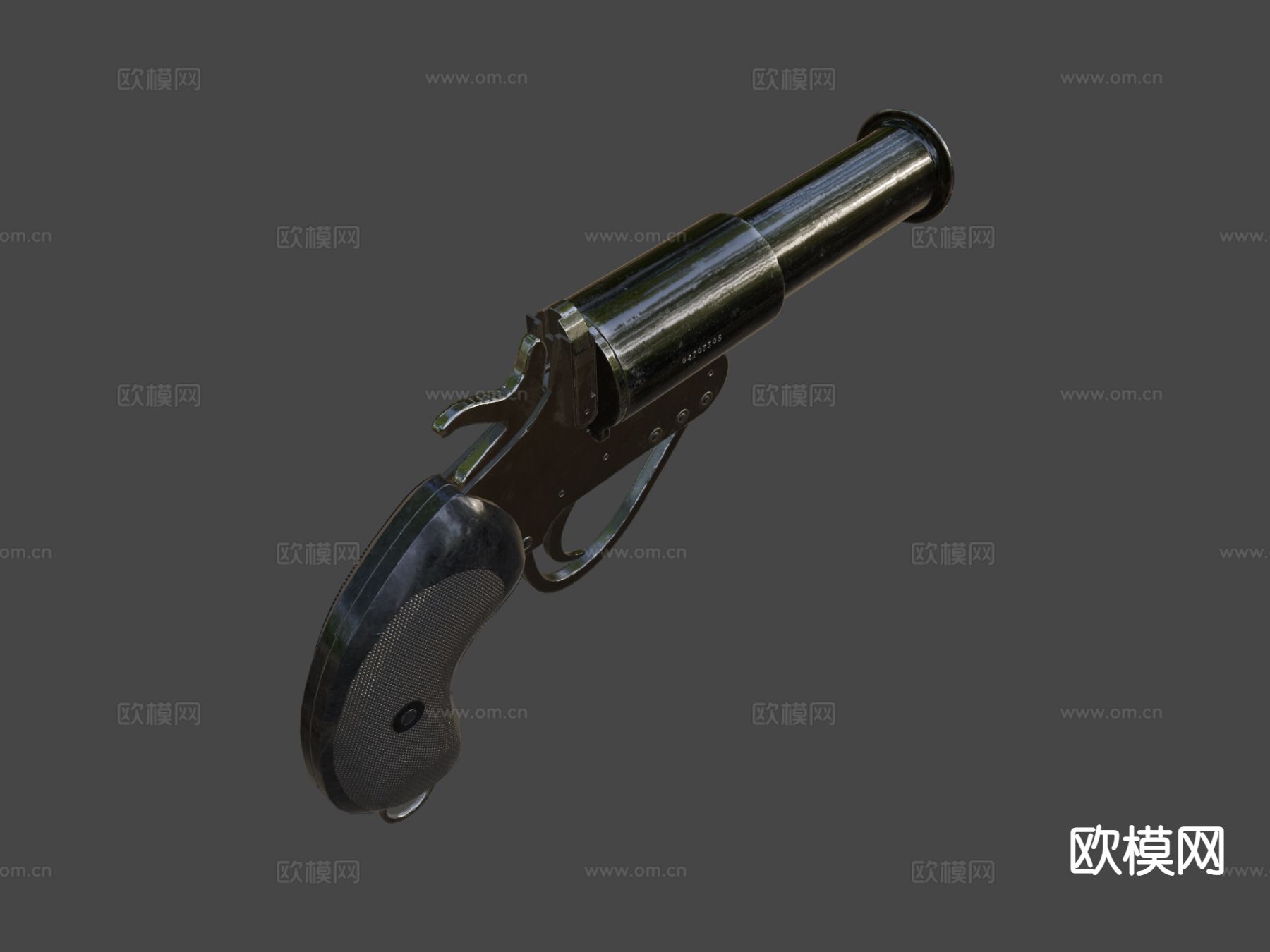 炮弹枪 枪支 枪械su模型下载（渲染图4）