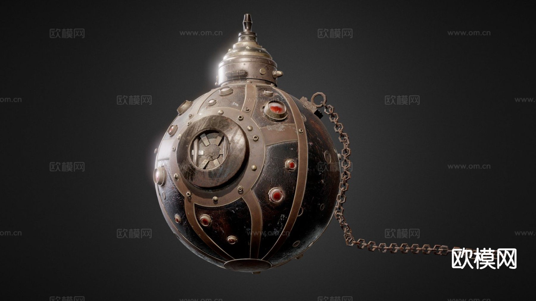 迷你蒸汽朋克海雷su模型下载（渲染图2）