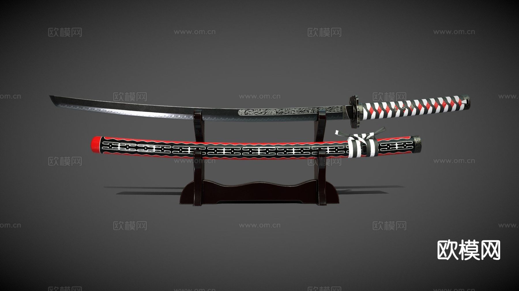 武士刀su模型下载（渲染图2）