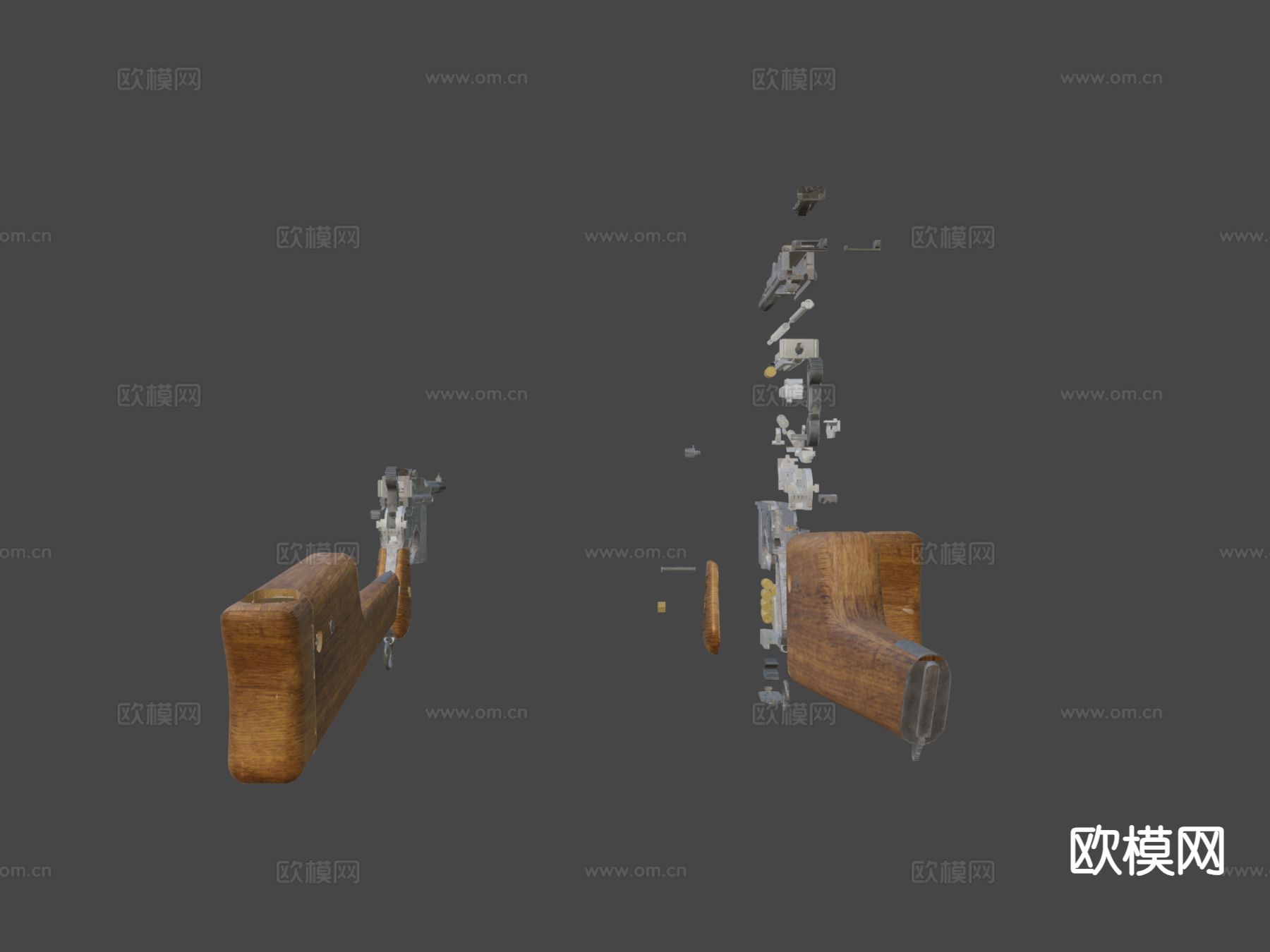 狙击步枪 枪支 枪械su模型下载（渲染图5）
