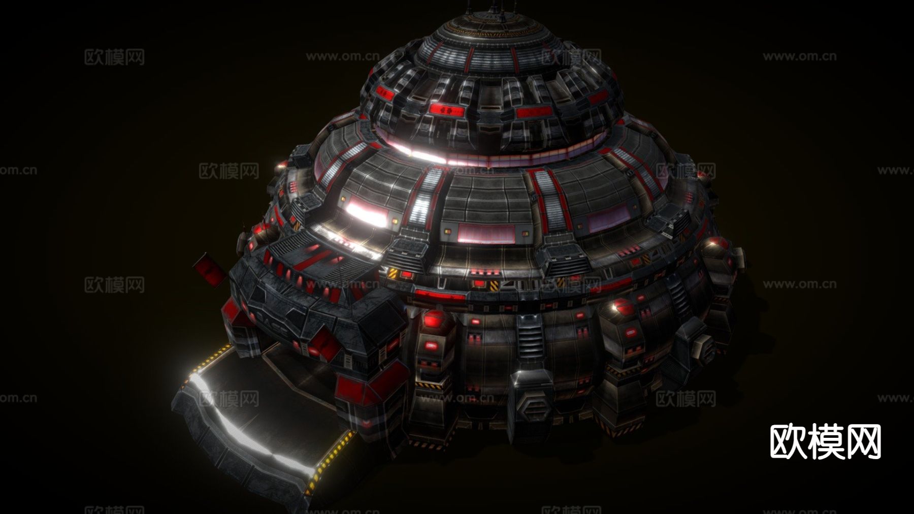 科幻建筑 军械库su模型下载（渲染图2）