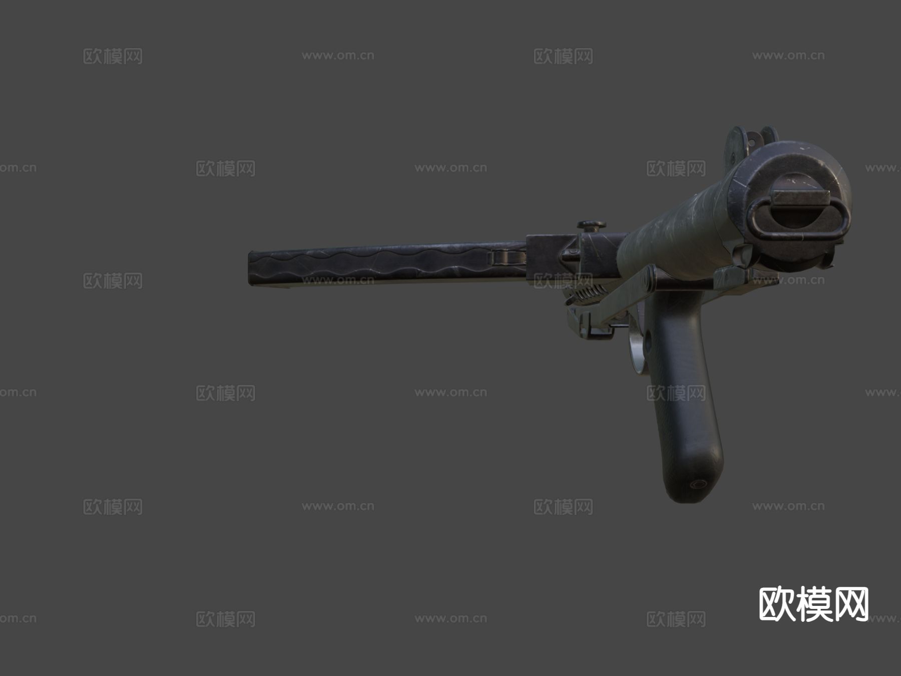 L2A3斯特林冲锋枪su模型下载（渲染图5）