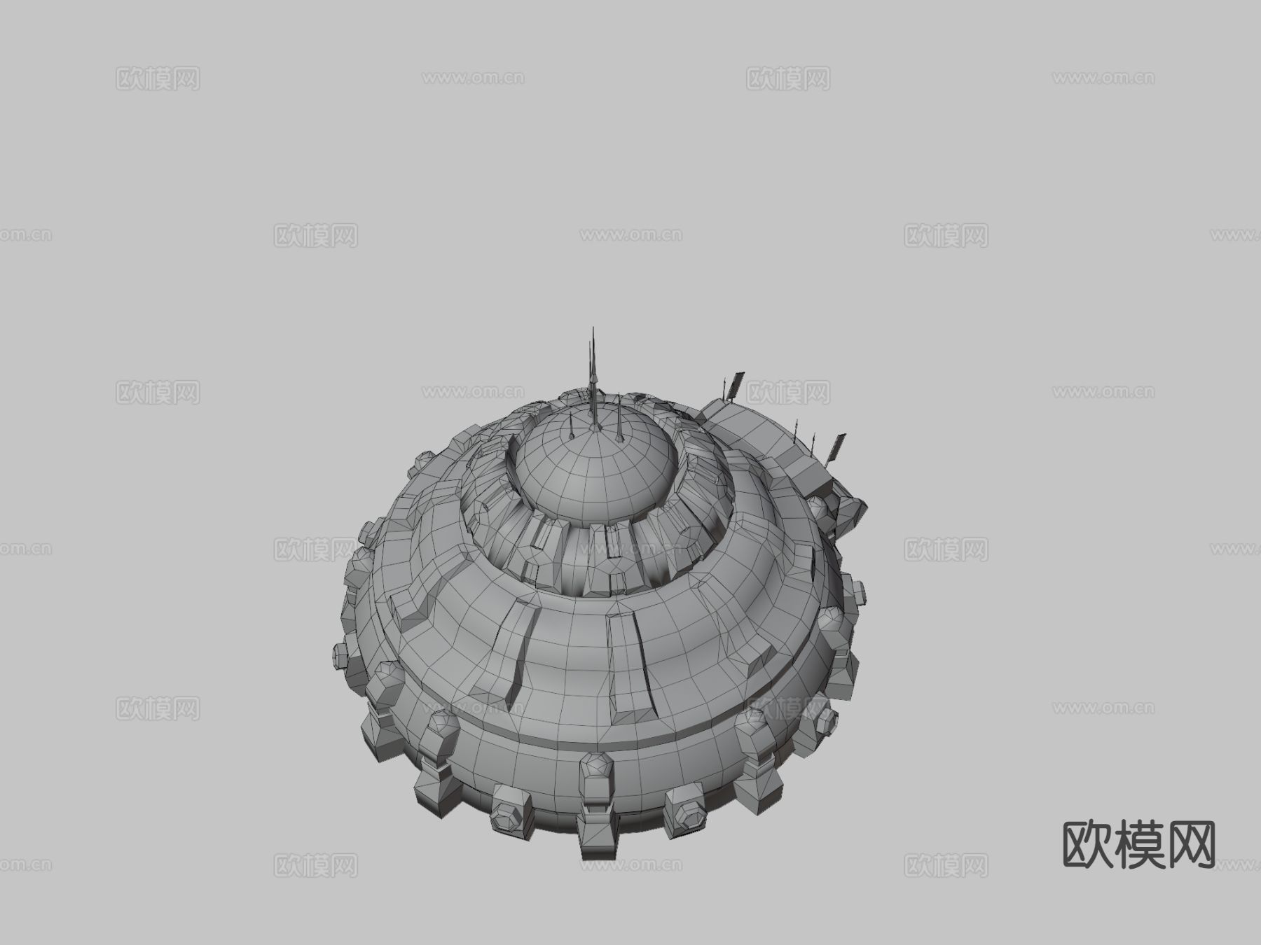 科幻建筑 军械库su模型下载（渲染图3）