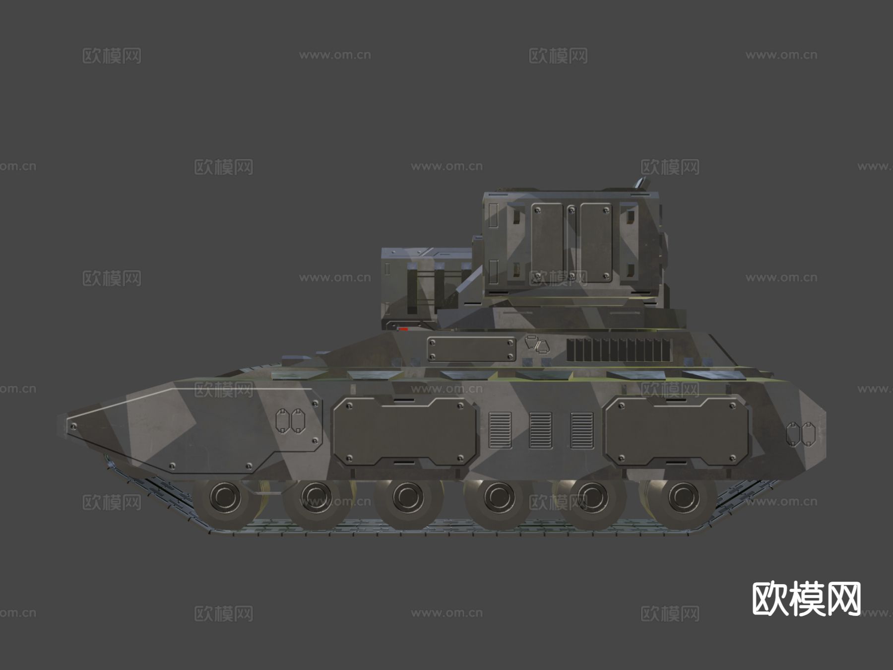 科幻运载器 坦克su模型下载（渲染图4）