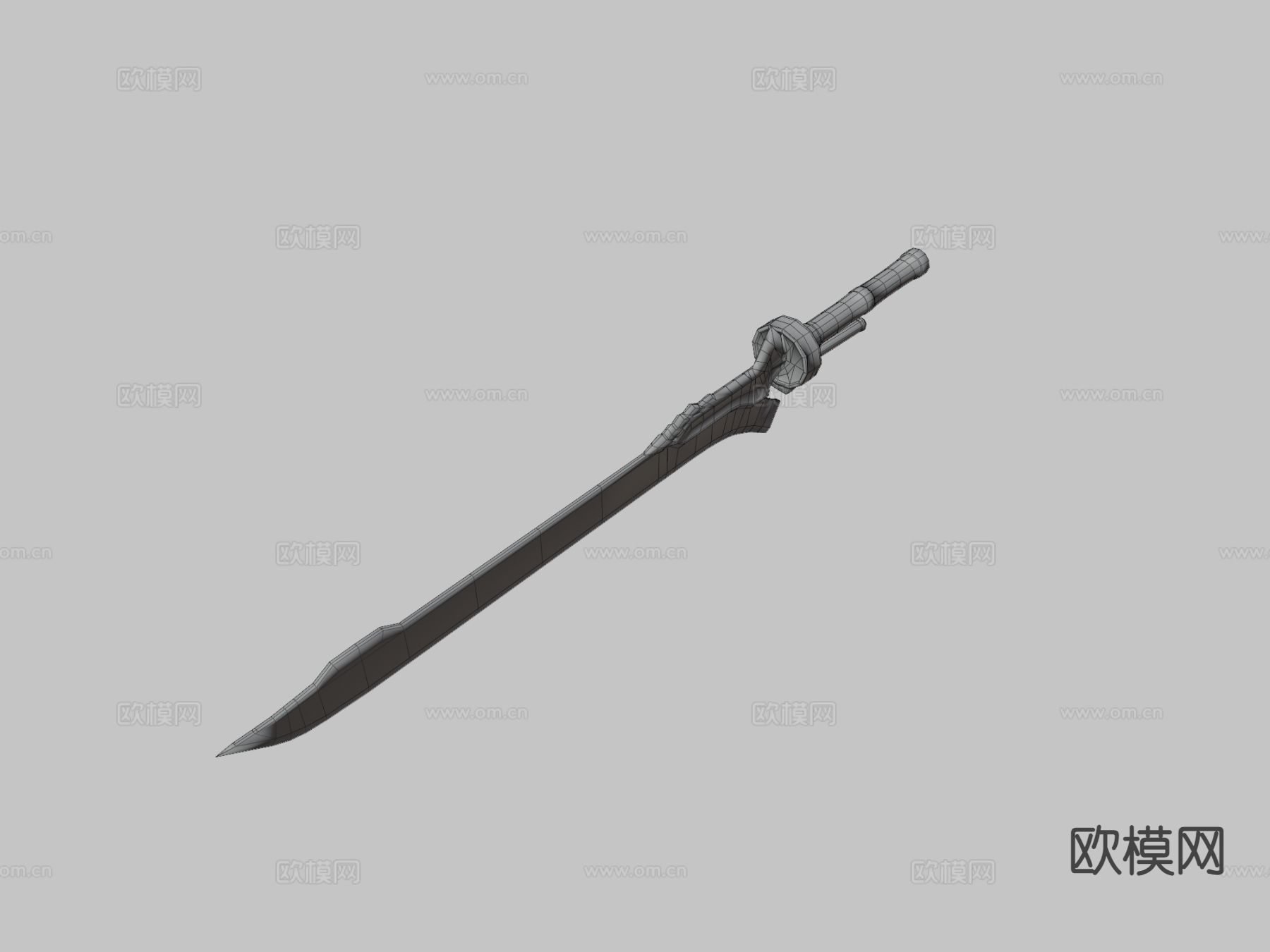 红皇后剑 游戏道具su模型下载（渲染图3）