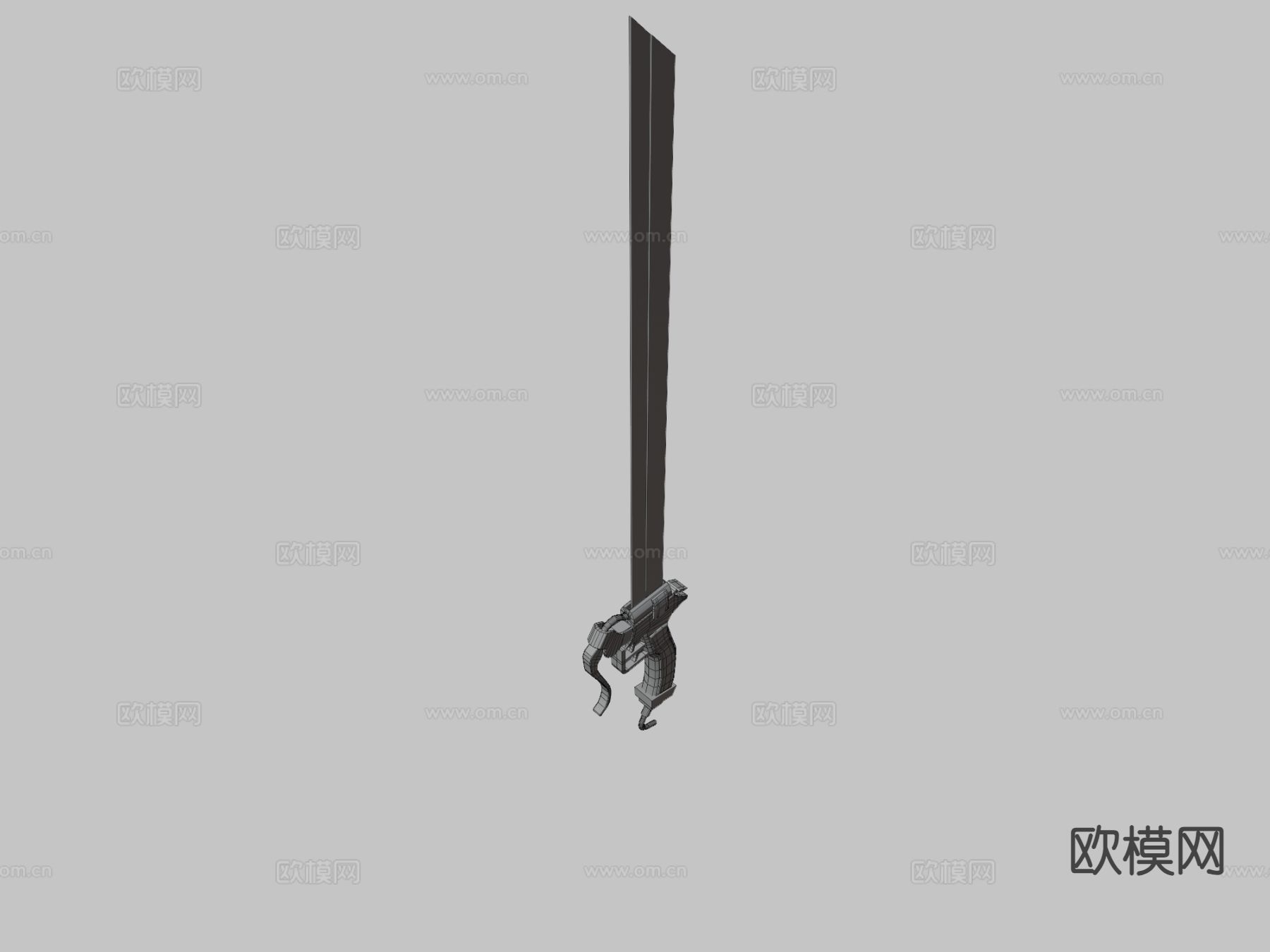 巨人剑 游戏道具su模型下载（渲染图1）