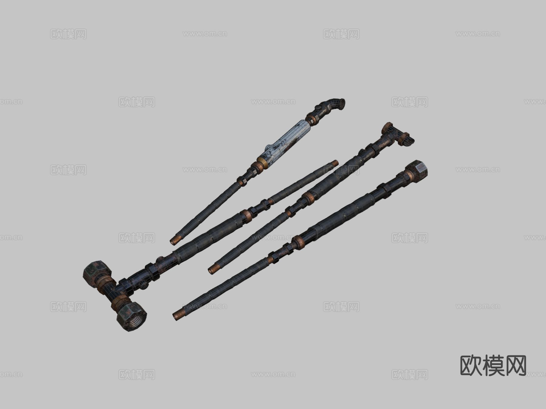 金属管武器 铁锤su模型下载（渲染图4）