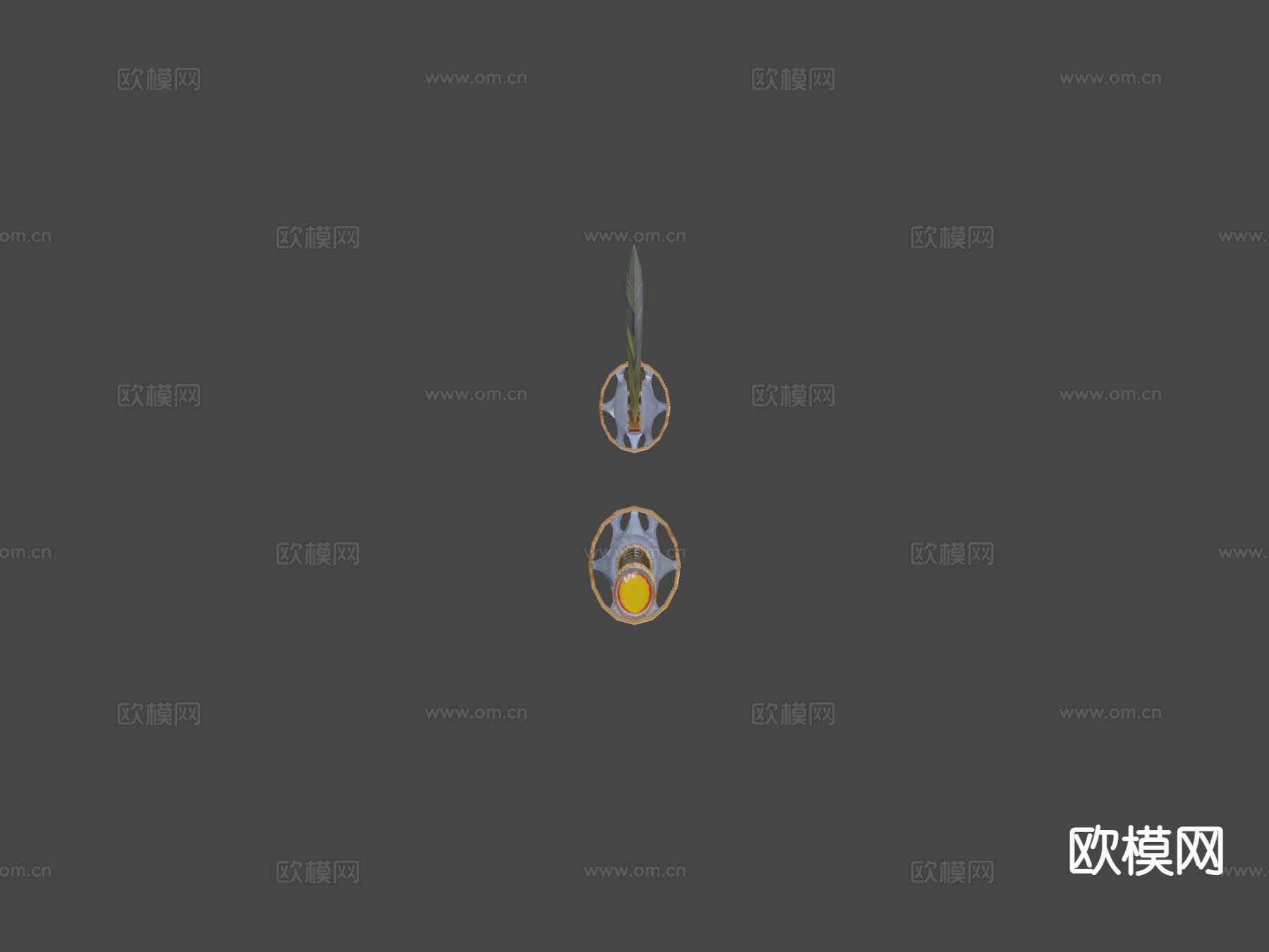 日出武士刀su模型下载（渲染图4）