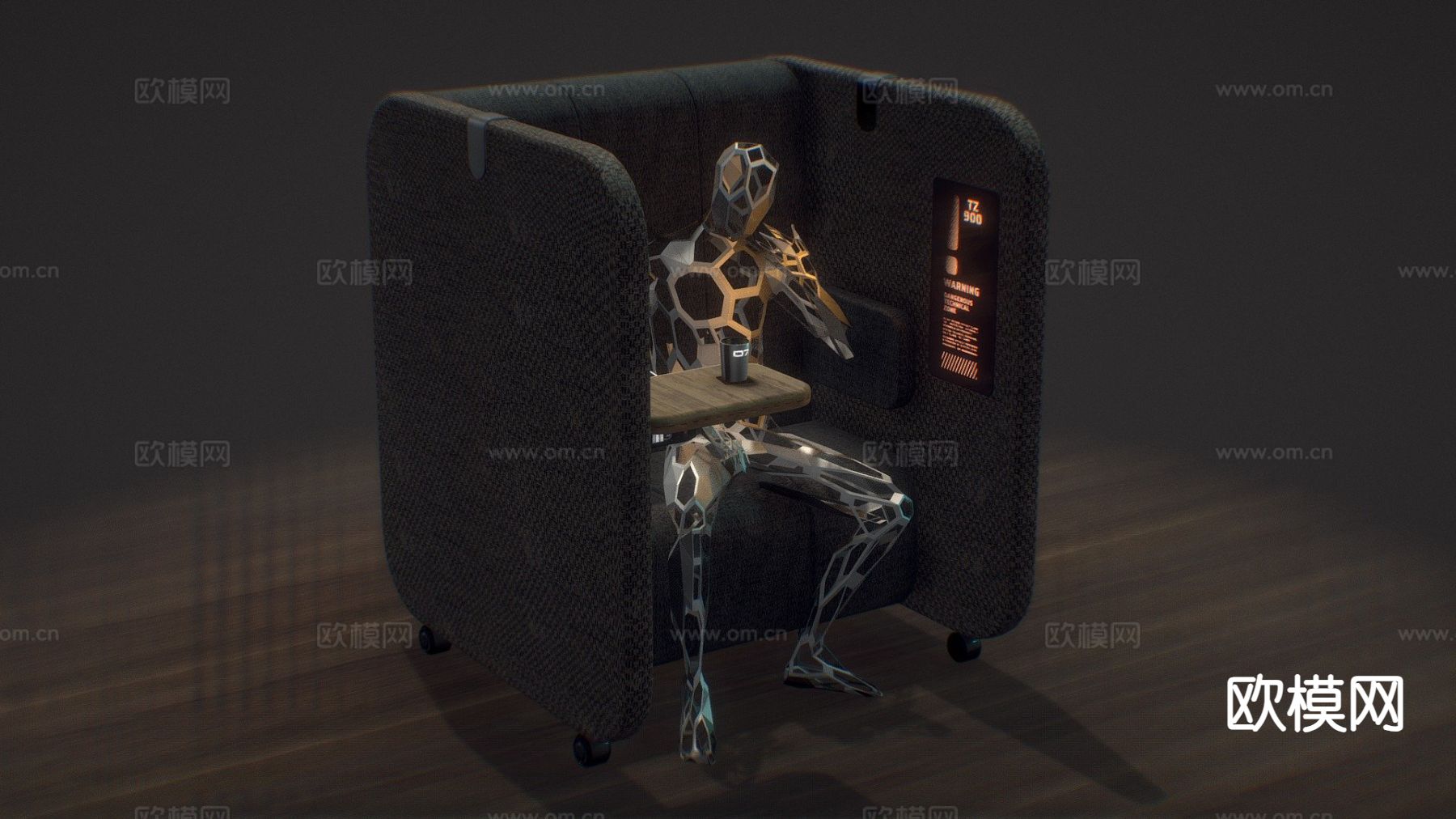 科幻机器人 动漫机甲su模型下载（渲染图2）