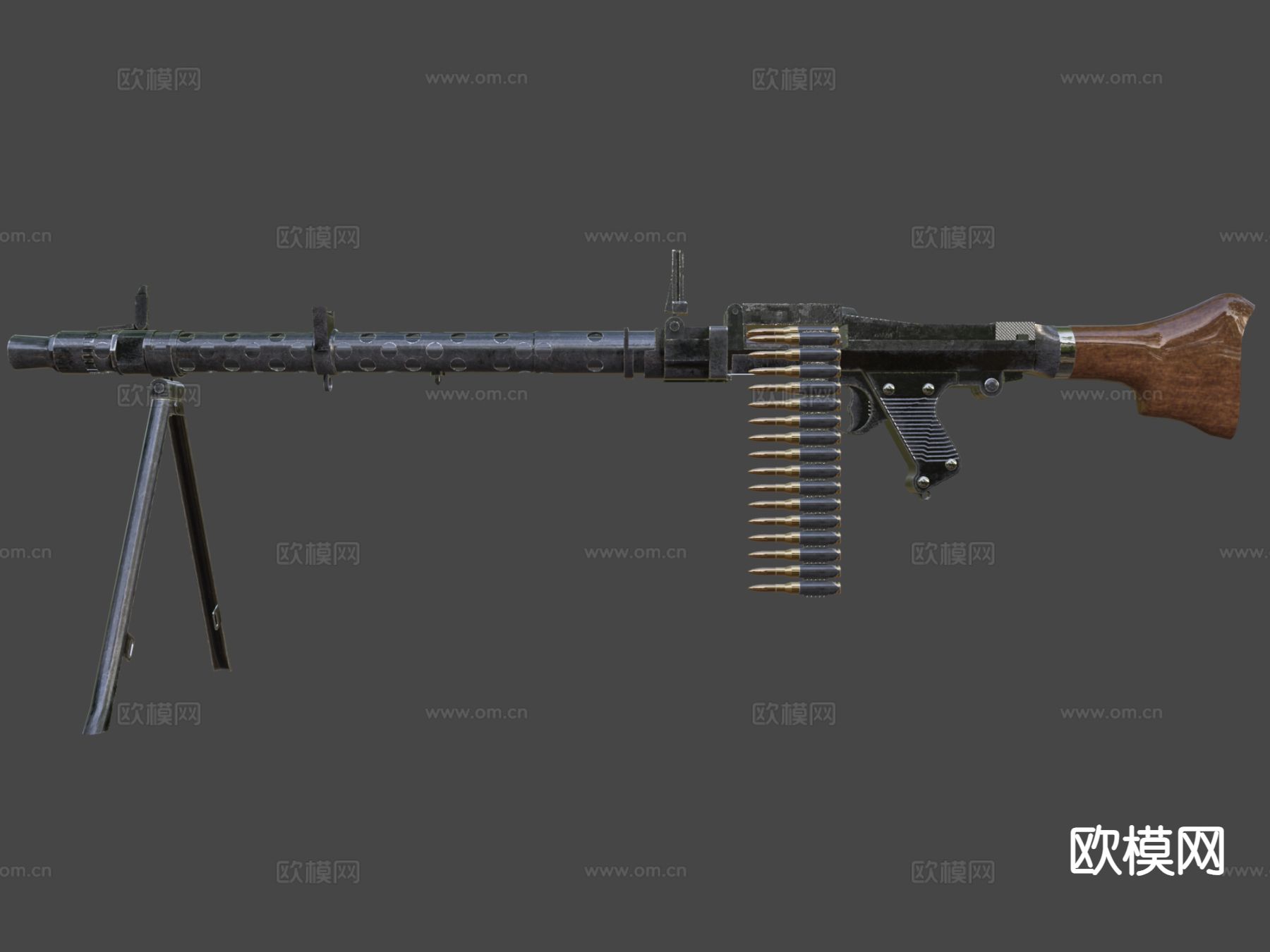 机枪德国武器su模型下载（渲染图4）