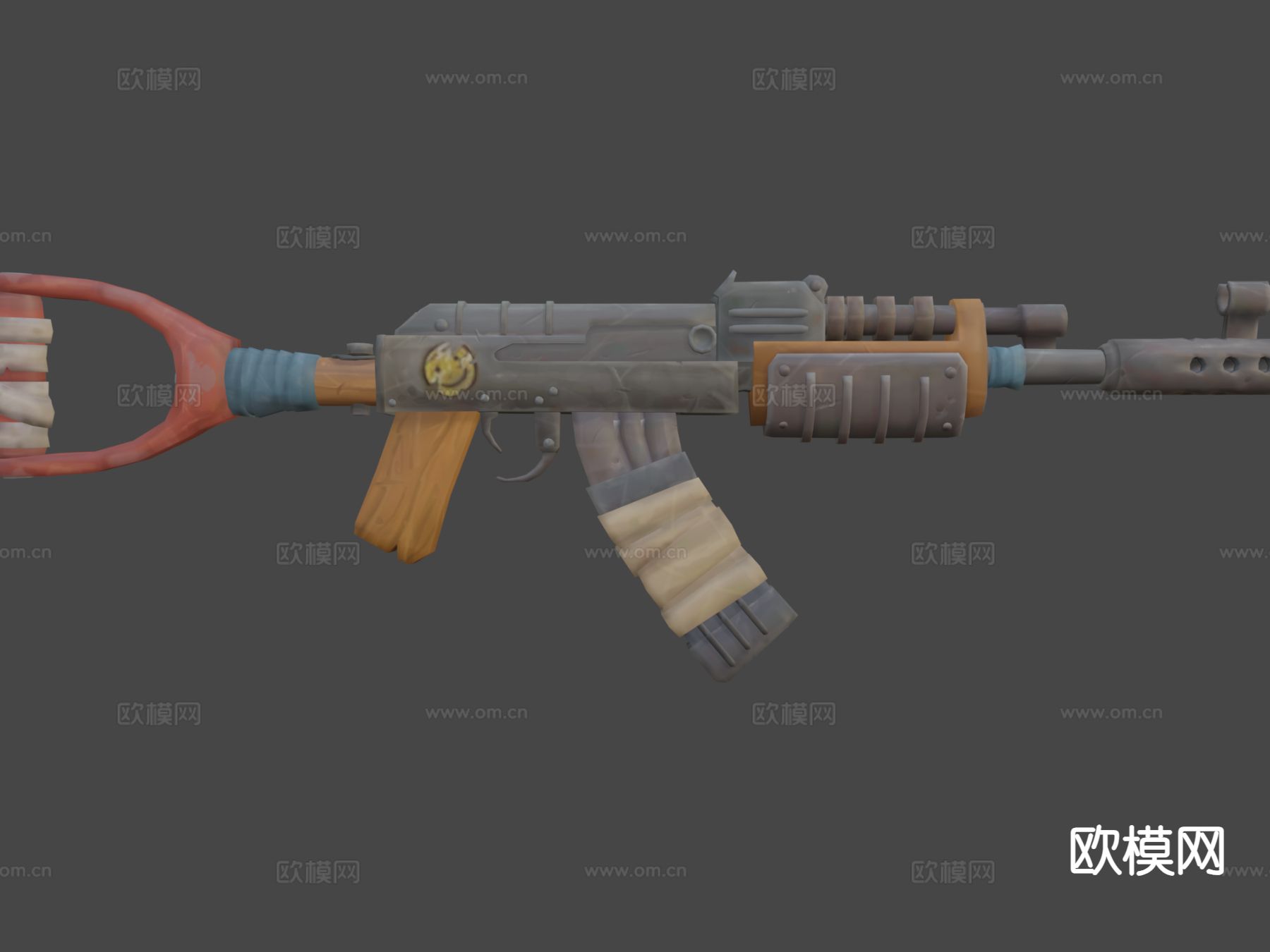 锈蚀突击步枪IAk47su模型下载（渲染图7）