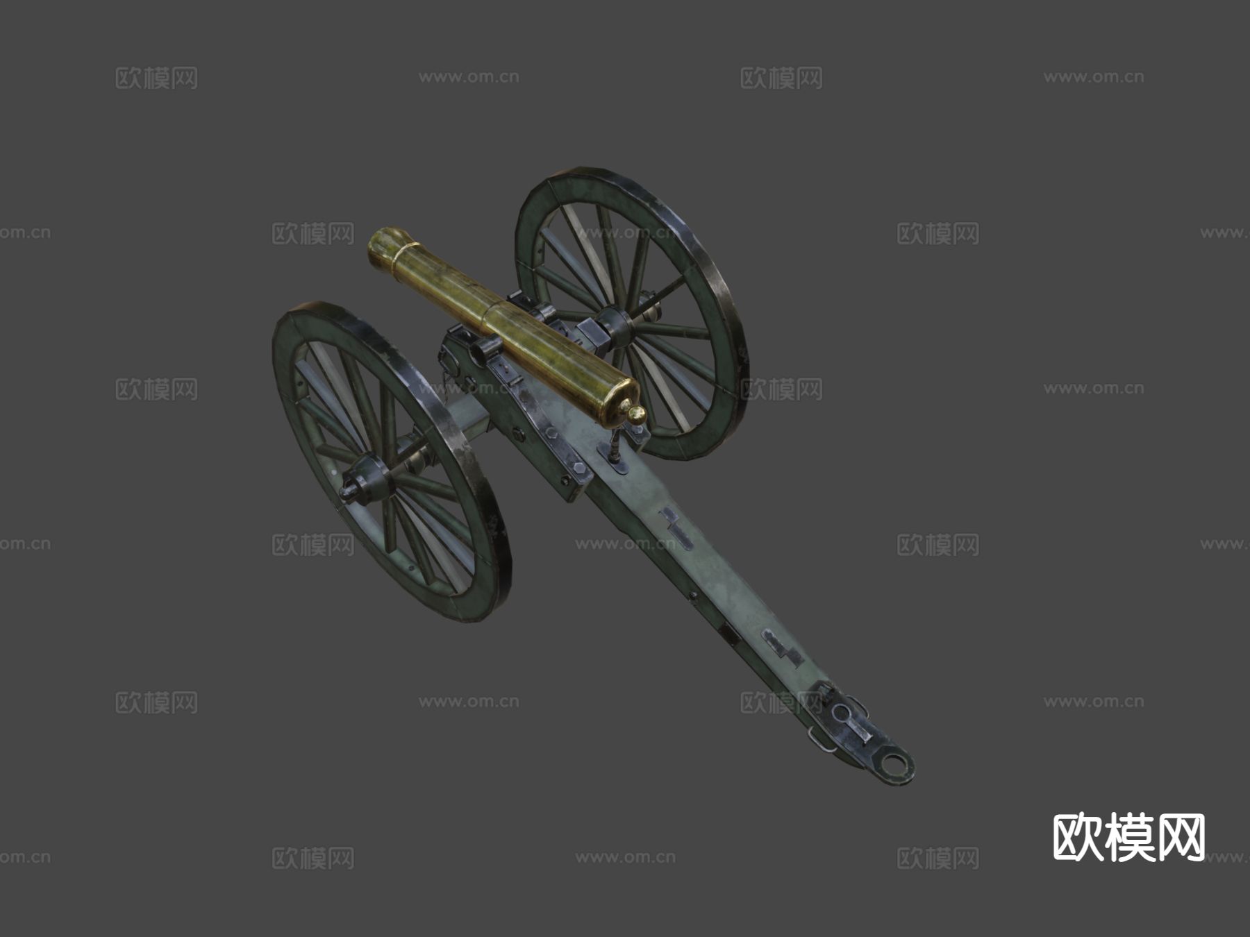 炮车 榴弹炮 武器su模型下载（渲染图4）