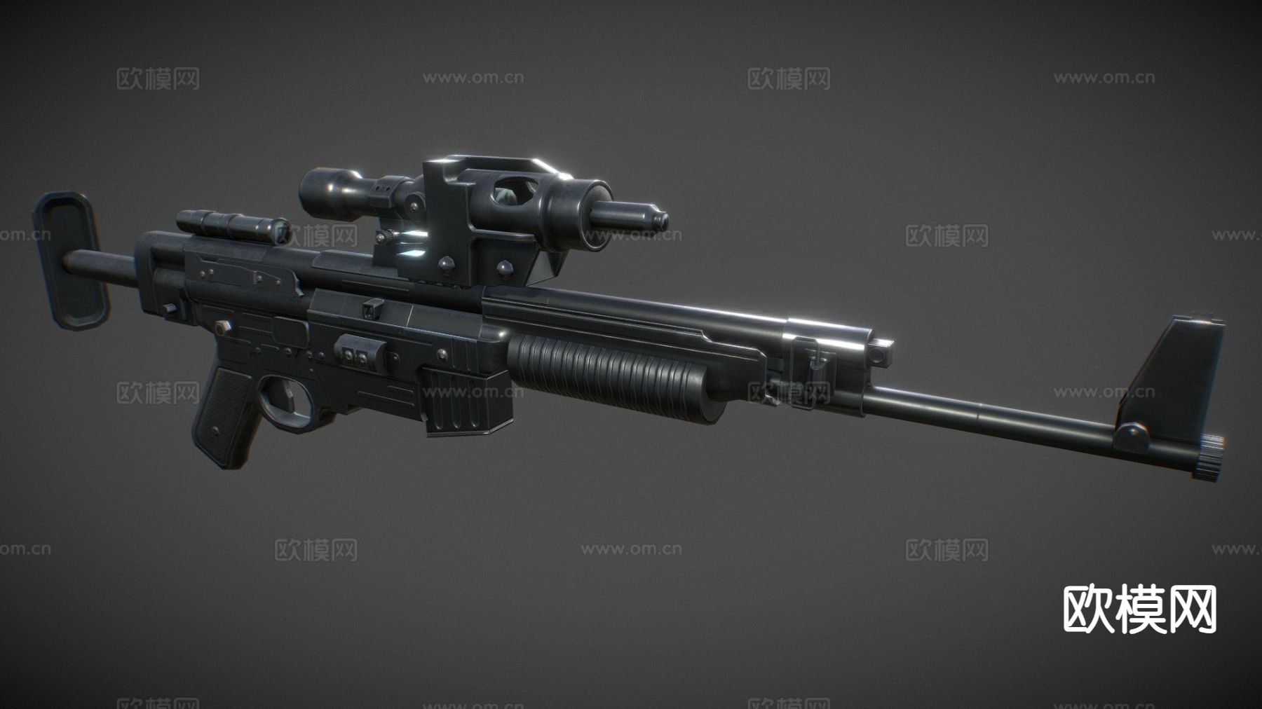 A280长程爆能步枪su模型下载（渲染图2）
