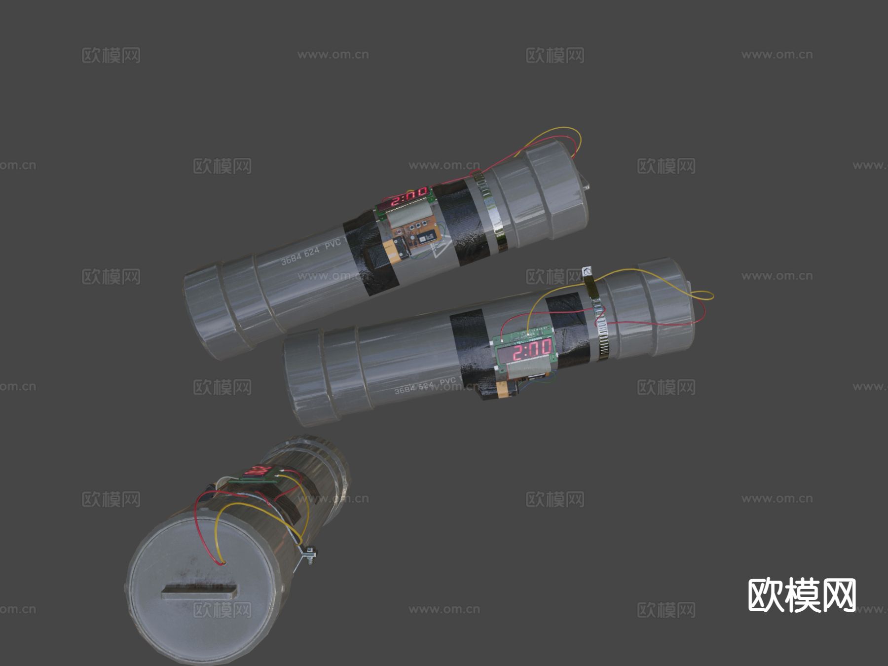 管炸弹su模型下载（渲染图7）