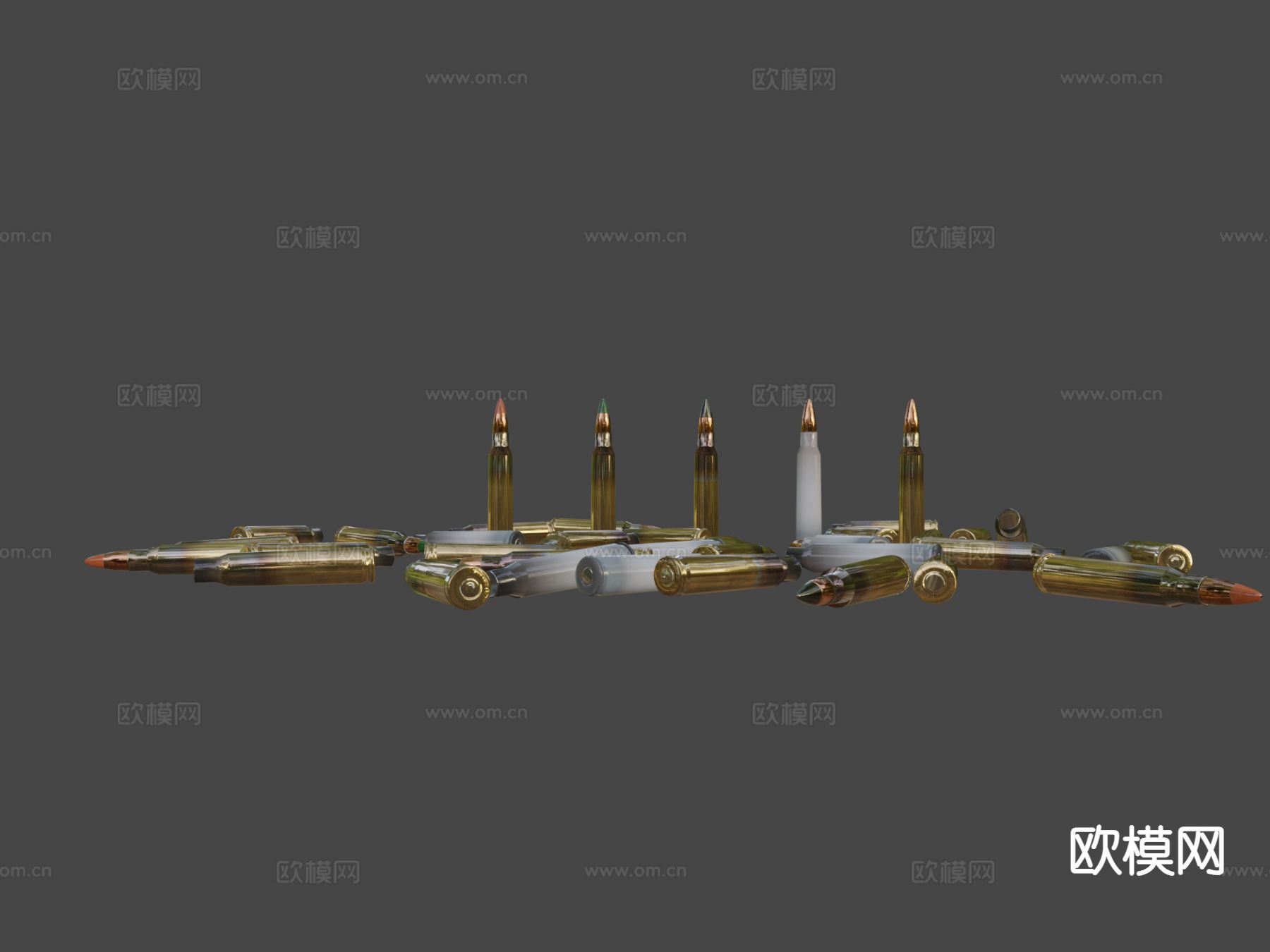 56MM弹药 子弹su模型下载（渲染图4）